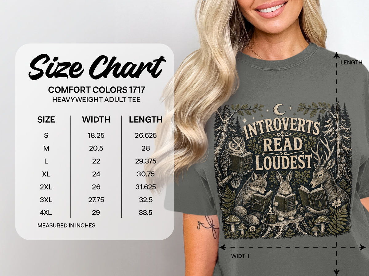 Introverts Read Loudest — Cozy Woodland Reader Tee