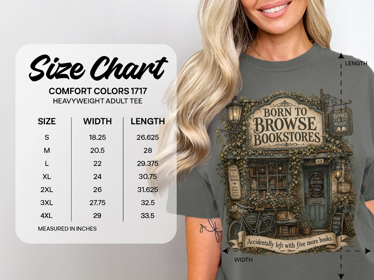 Born to Browse Bookstores — Cozy Bookshop Tee