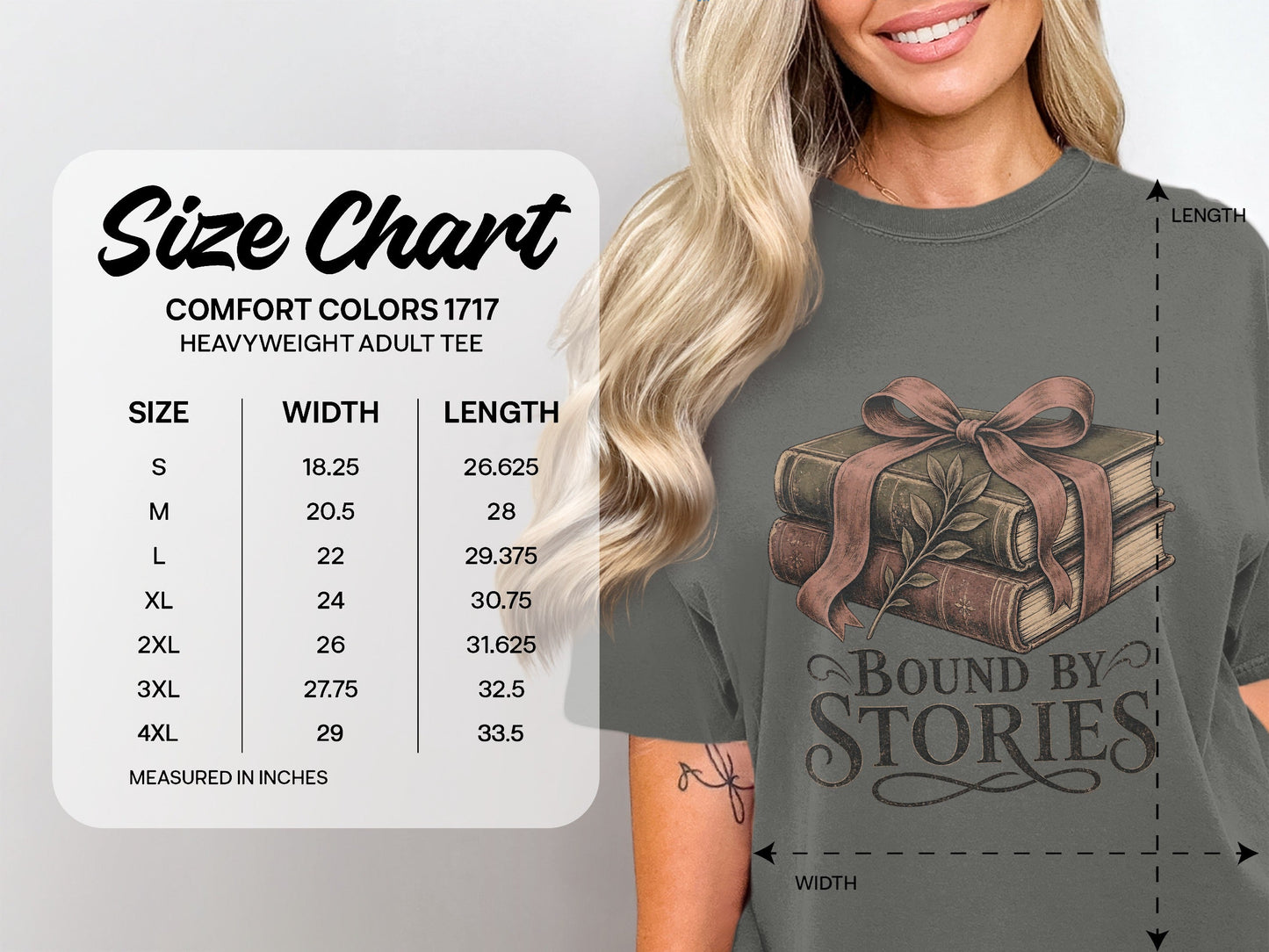 Bound by Stories size chart
