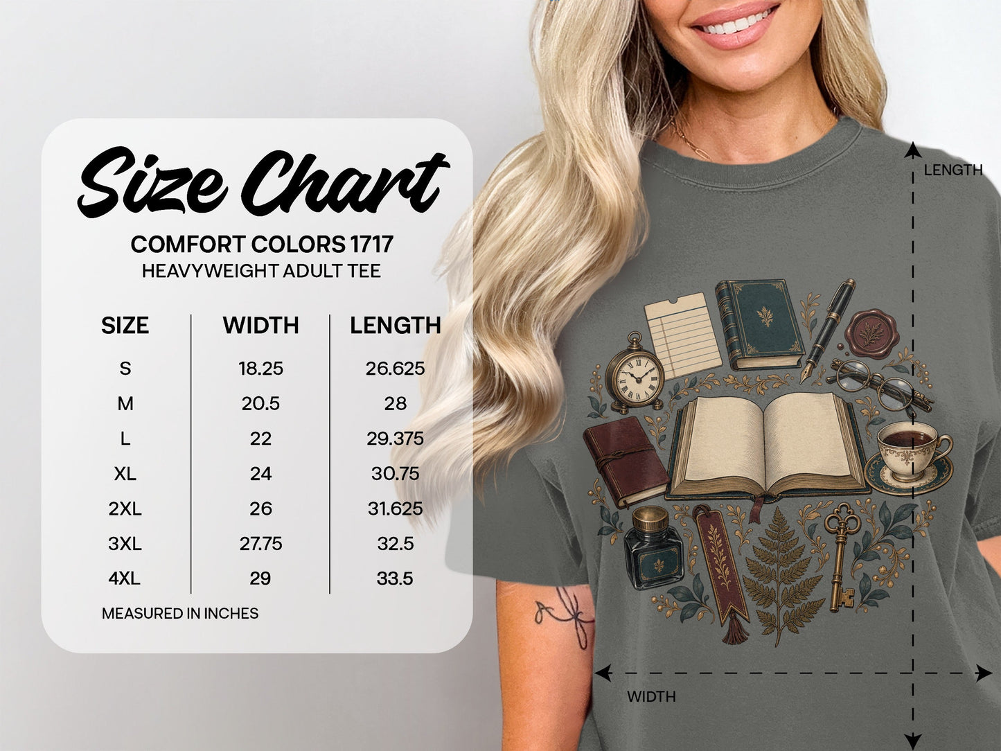 Classic Reader Objects size chart