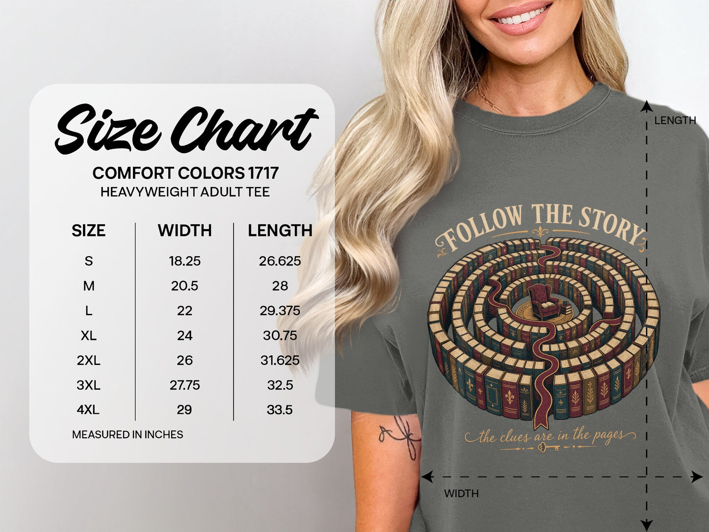 Follow the Story size chart