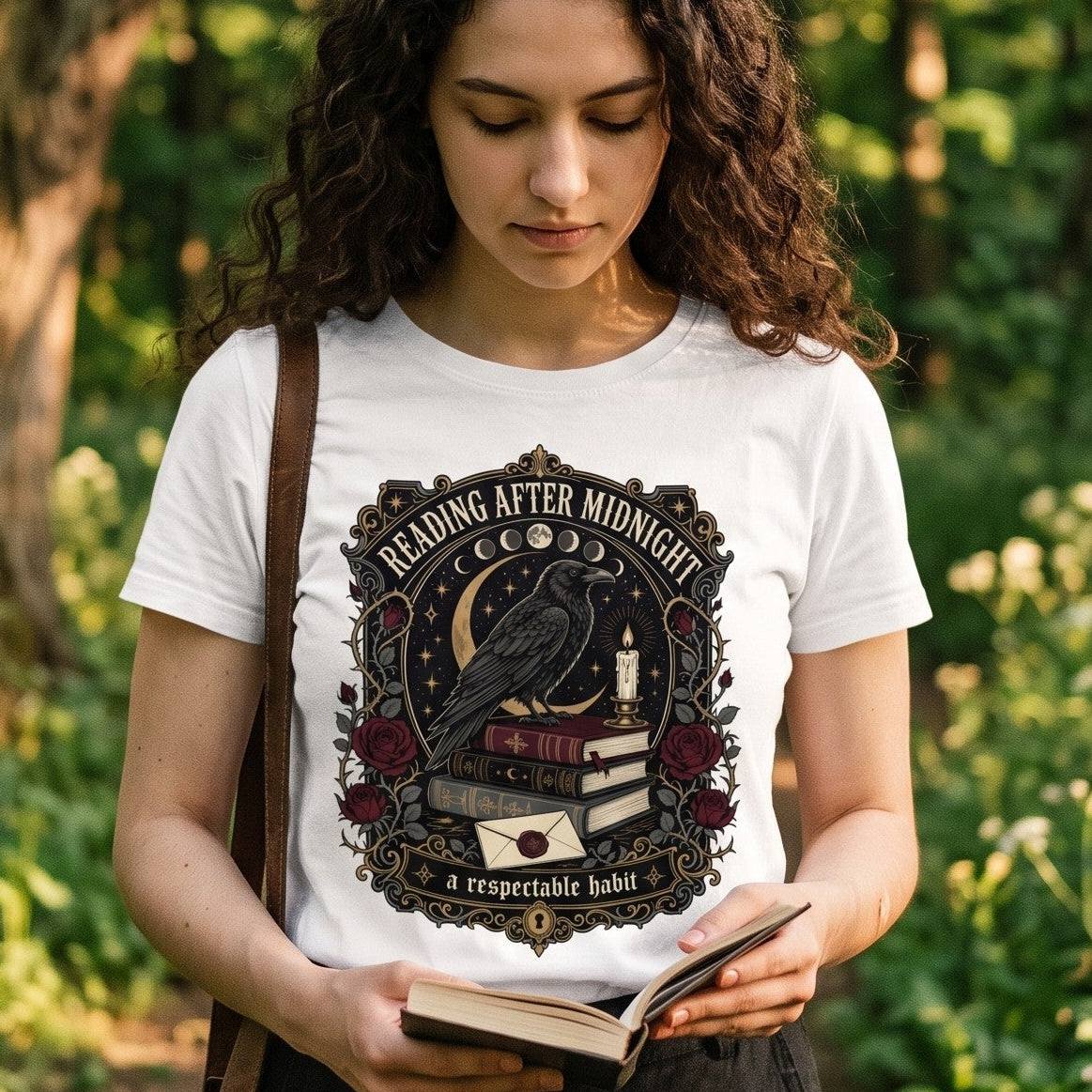 Reading After Midnight — Gothic Dark Academia Tee