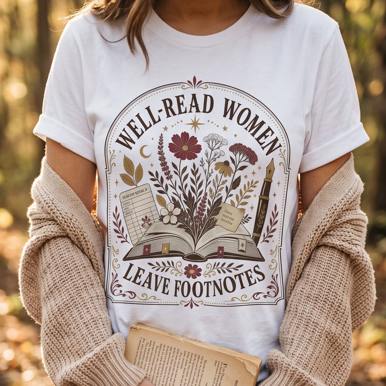 Well-Read Women Leave Footnotes — Bookish Tee