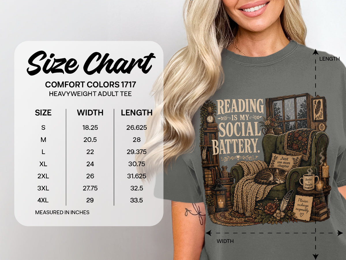 Reading Is My Social Battery — Introvert Reader Tee