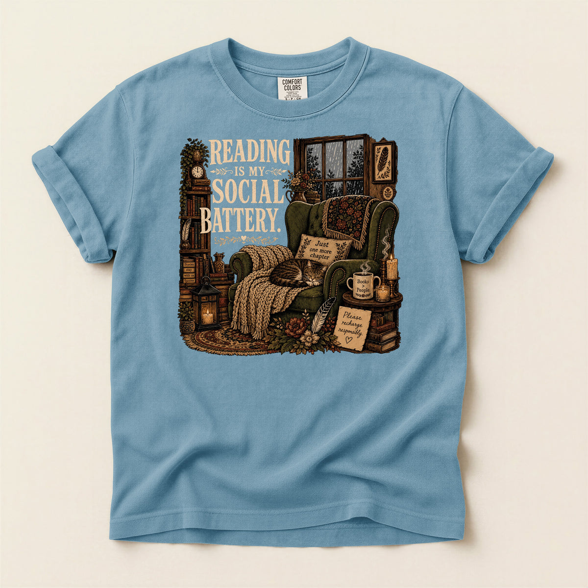 Reading Is My Social Battery — Introvert Reader Tee