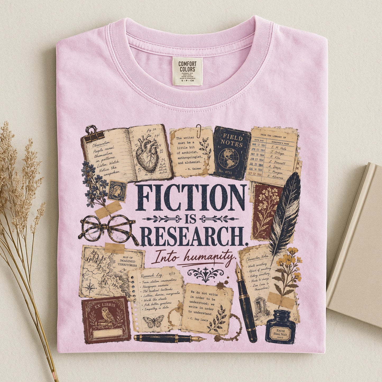 Fiction Is Research — Writer & Reader Tee