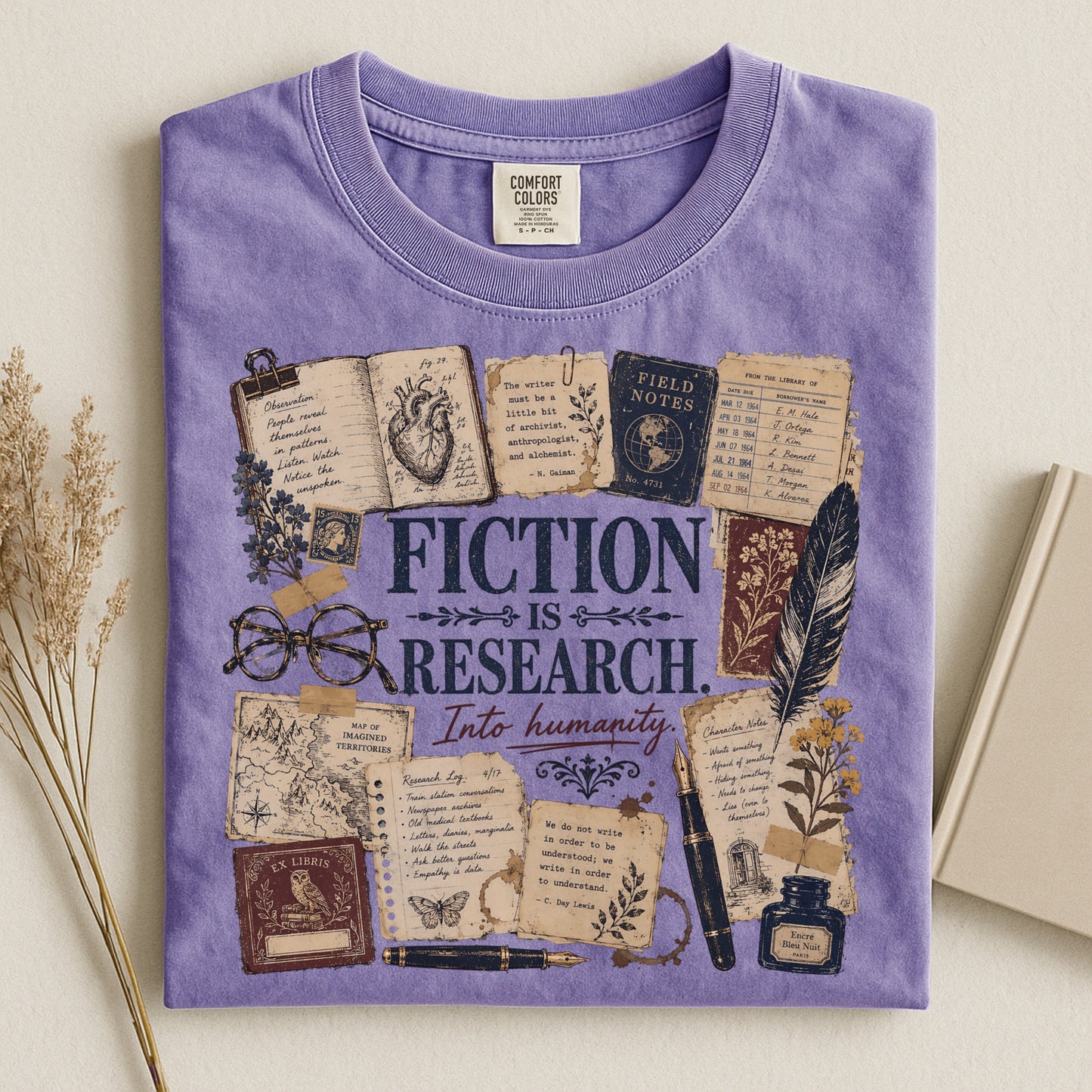 Fiction Is Research — Writer & Reader Tee