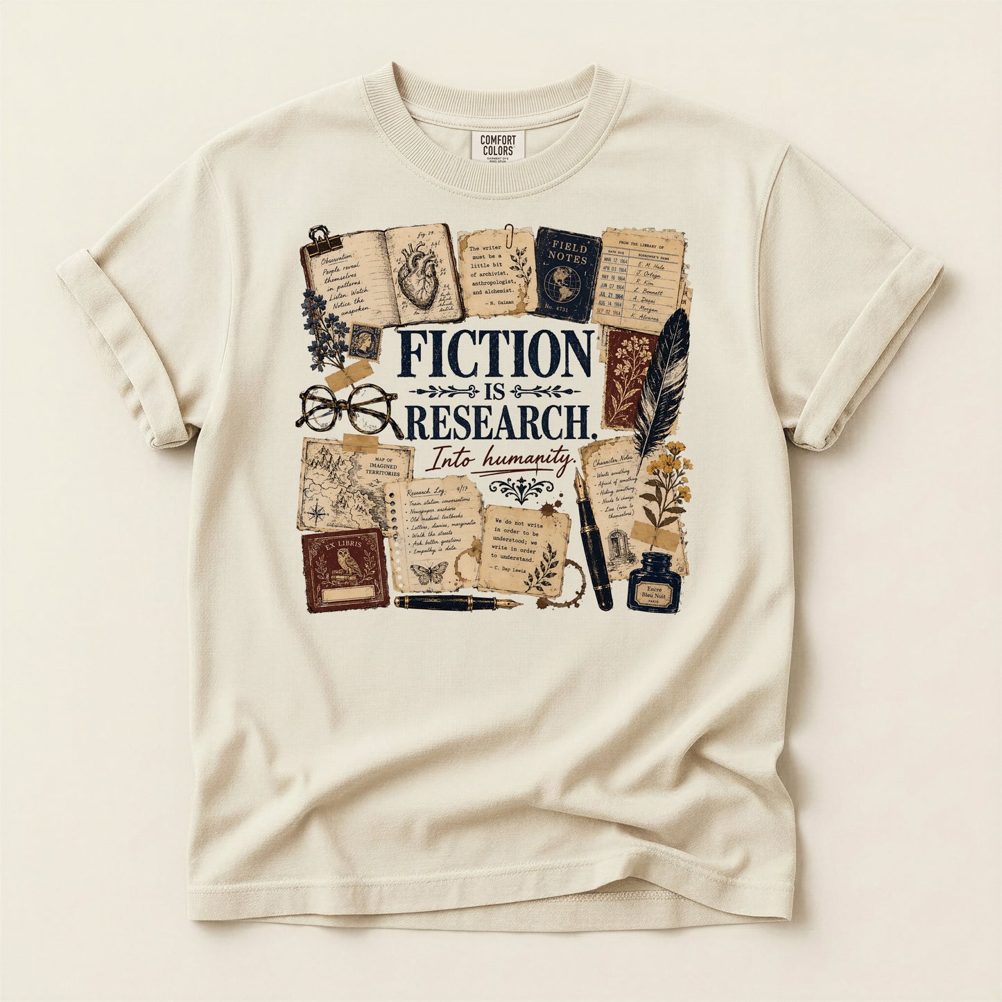 Fiction Is Research — Writer & Reader Tee