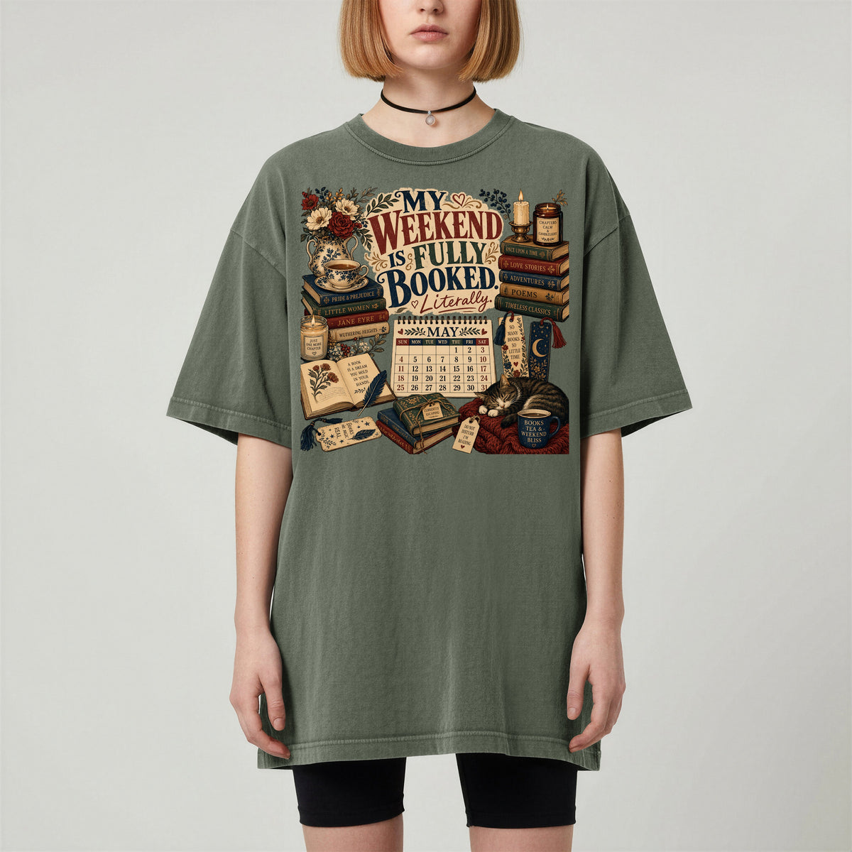 My Weekend Is Fully Booked. Literally. — Cozy Reader Tee