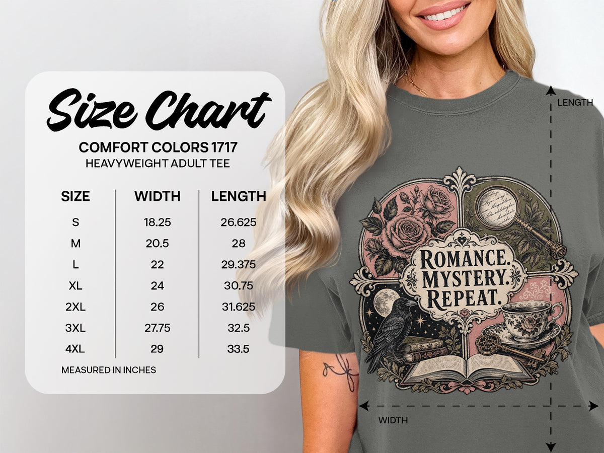 Romance. Mystery. Repeat. — Bookish Reader Tee