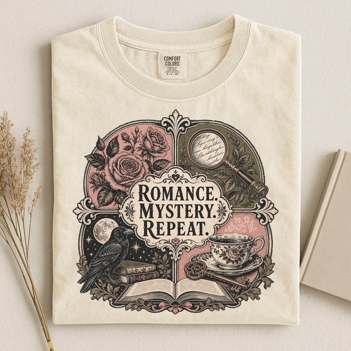 Romance. Mystery. Repeat. — Bookish Reader Tee