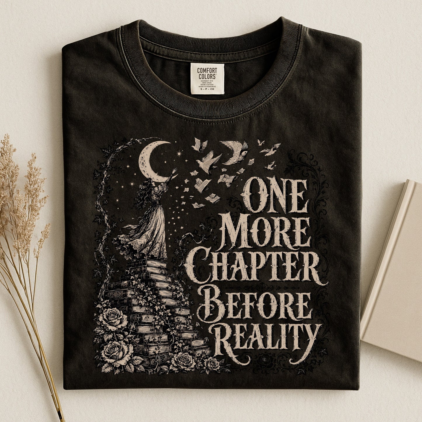 One More Chapter Before Reality — Dark Academia Tee