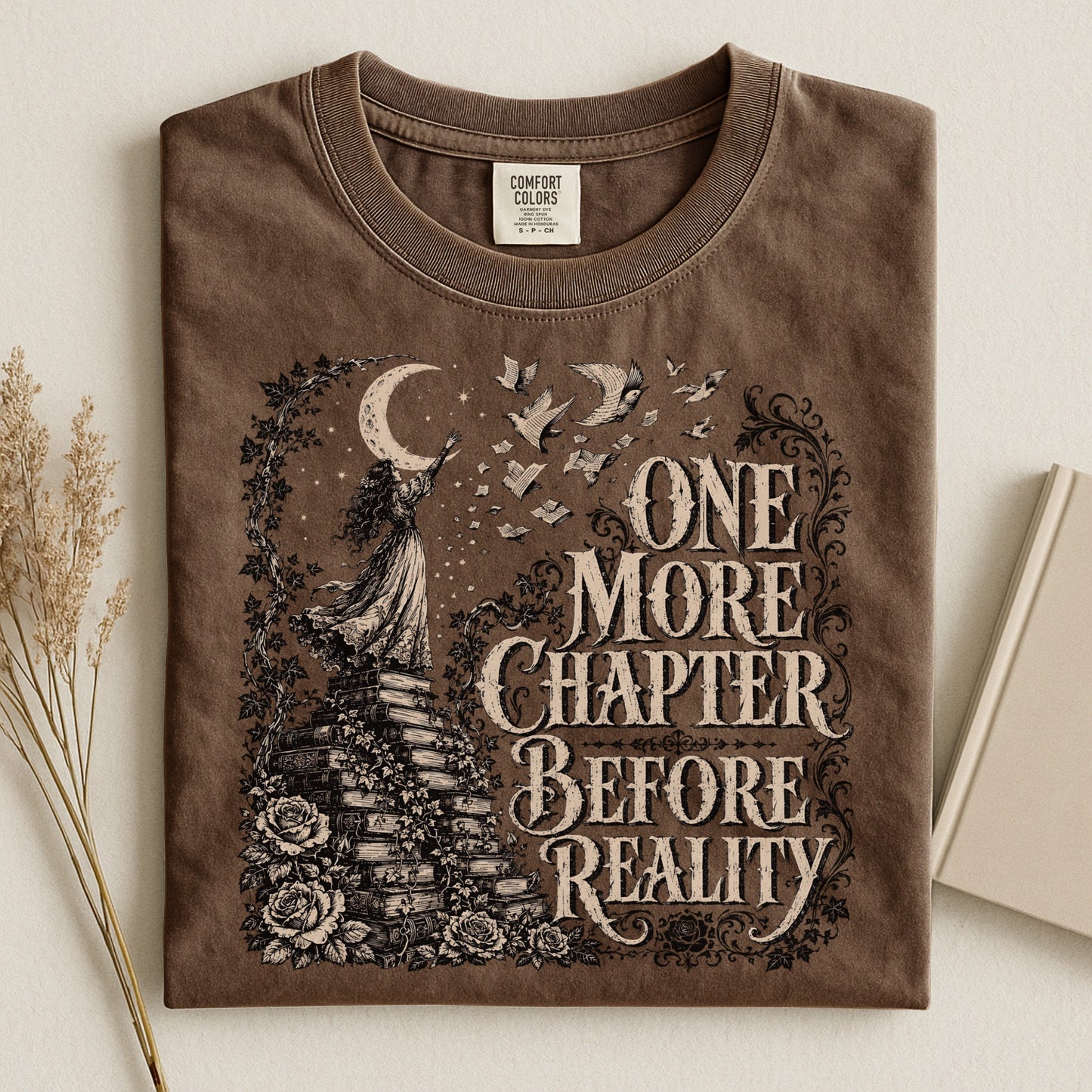 One More Chapter Before Reality — Dark Academia Tee