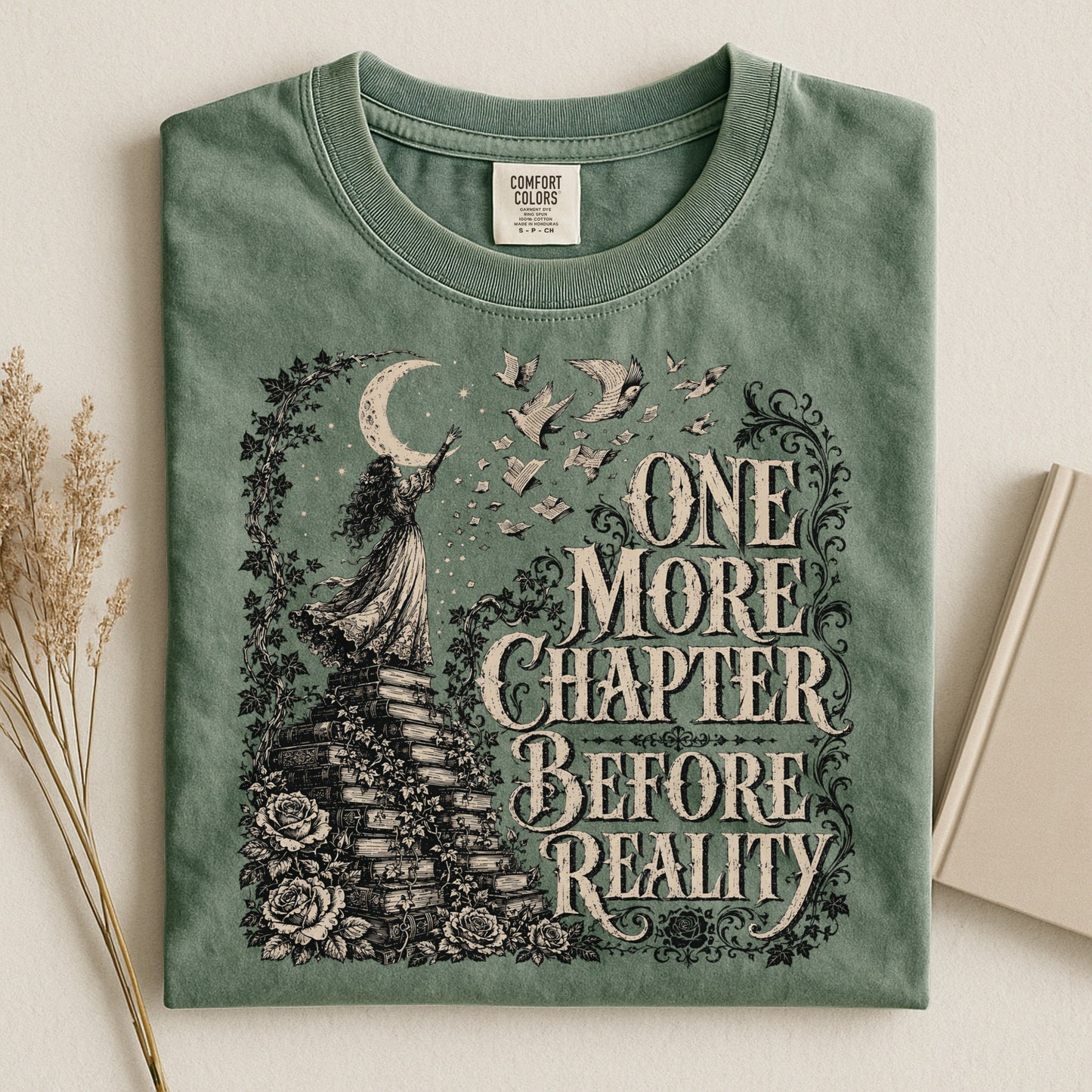One More Chapter Before Reality — Dark Academia Tee