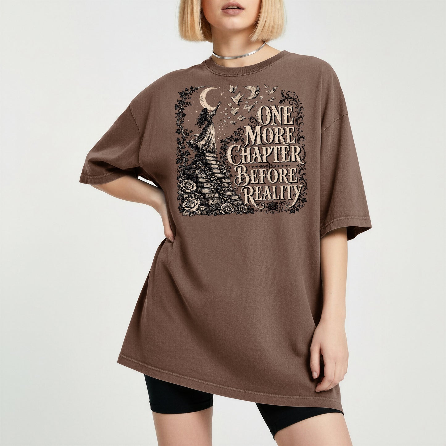One More Chapter Before Reality — Dark Academia Tee
