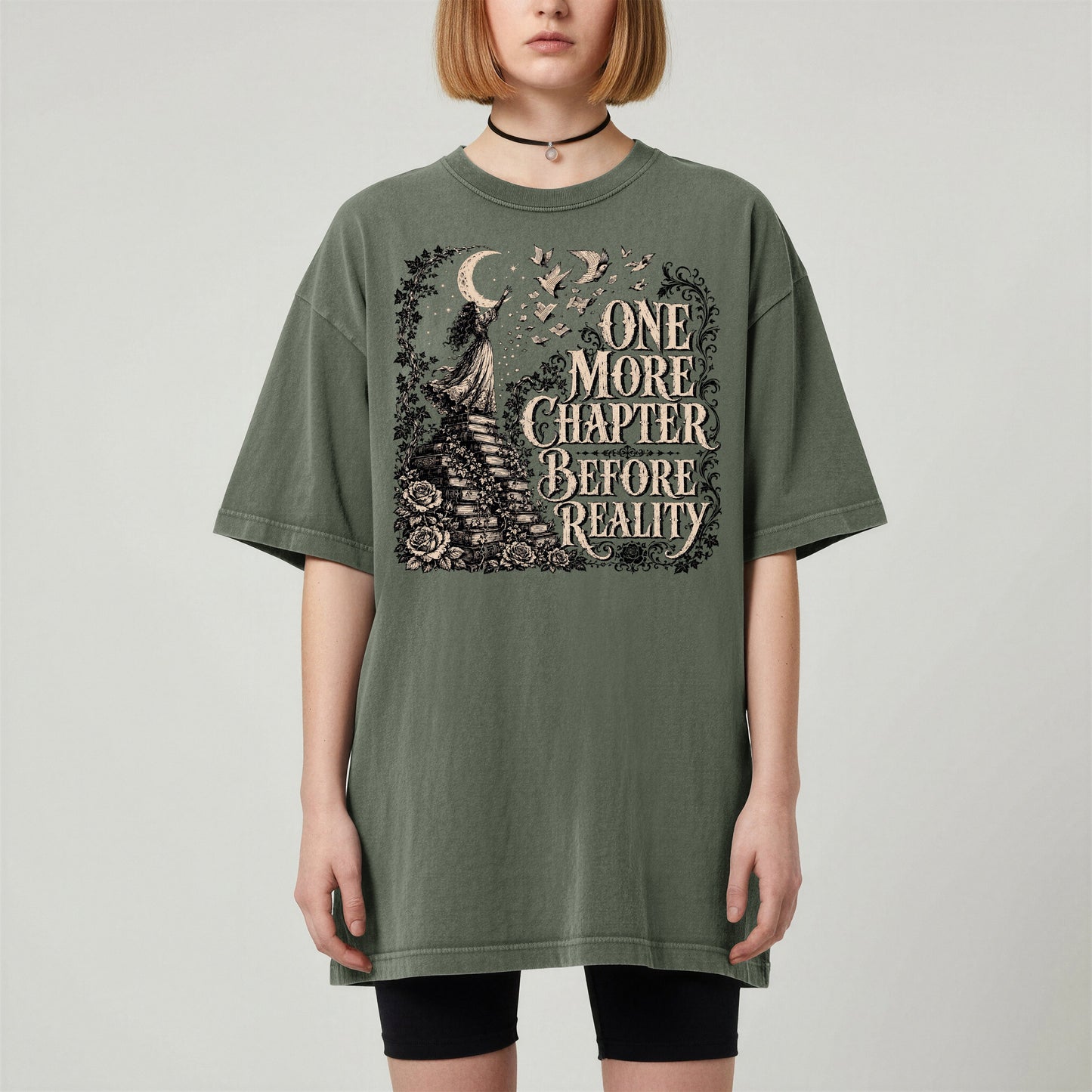 One More Chapter Before Reality — Dark Academia Tee