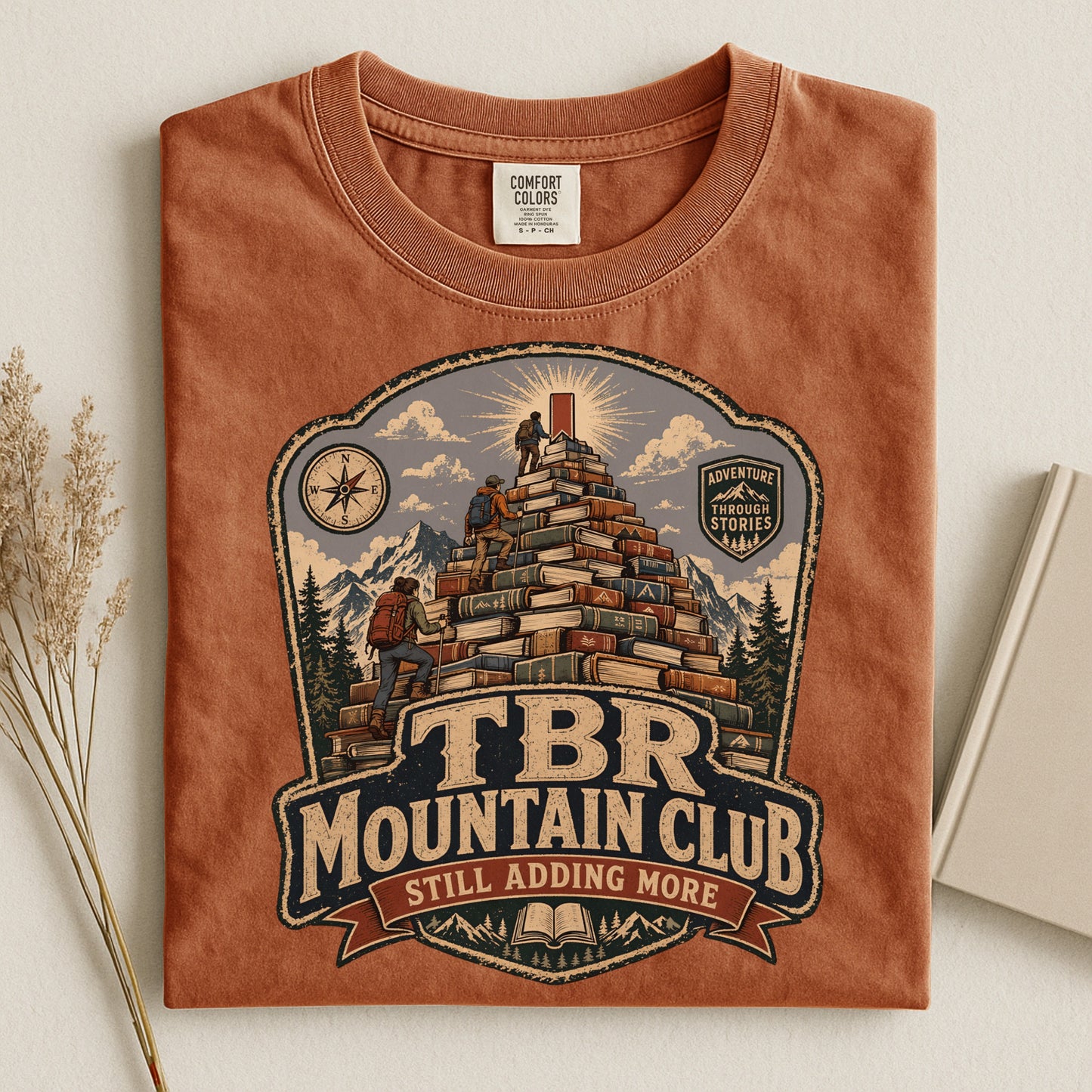 TBR Mountain Club — Funny Book Lover Tee