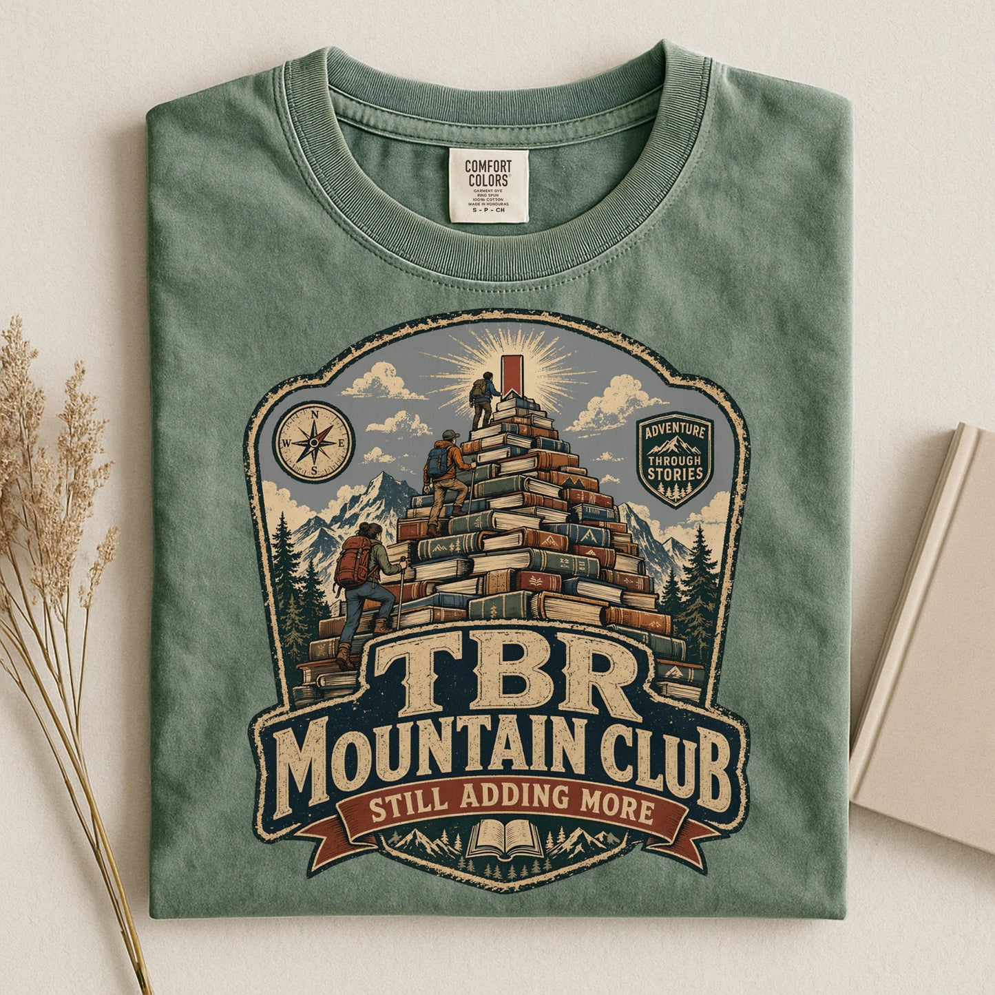 TBR Mountain Club — Funny Book Lover Tee