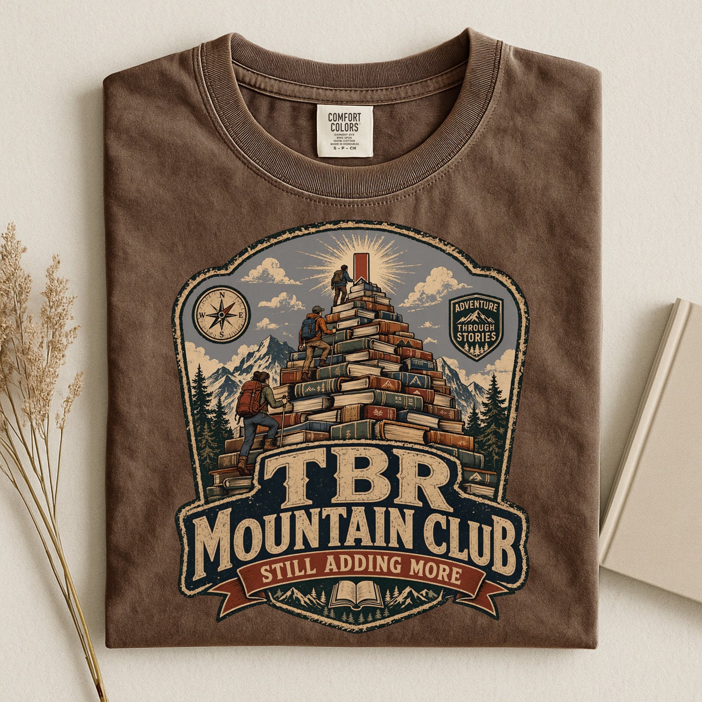 TBR Mountain Club — Funny Book Lover Tee