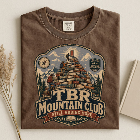 TBR Mountain Club — Funny Book Lover Tee