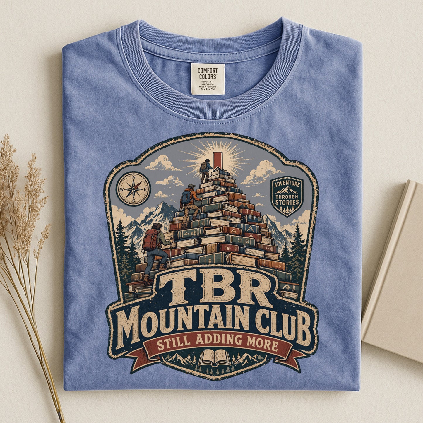 TBR Mountain Club — Funny Book Lover Tee