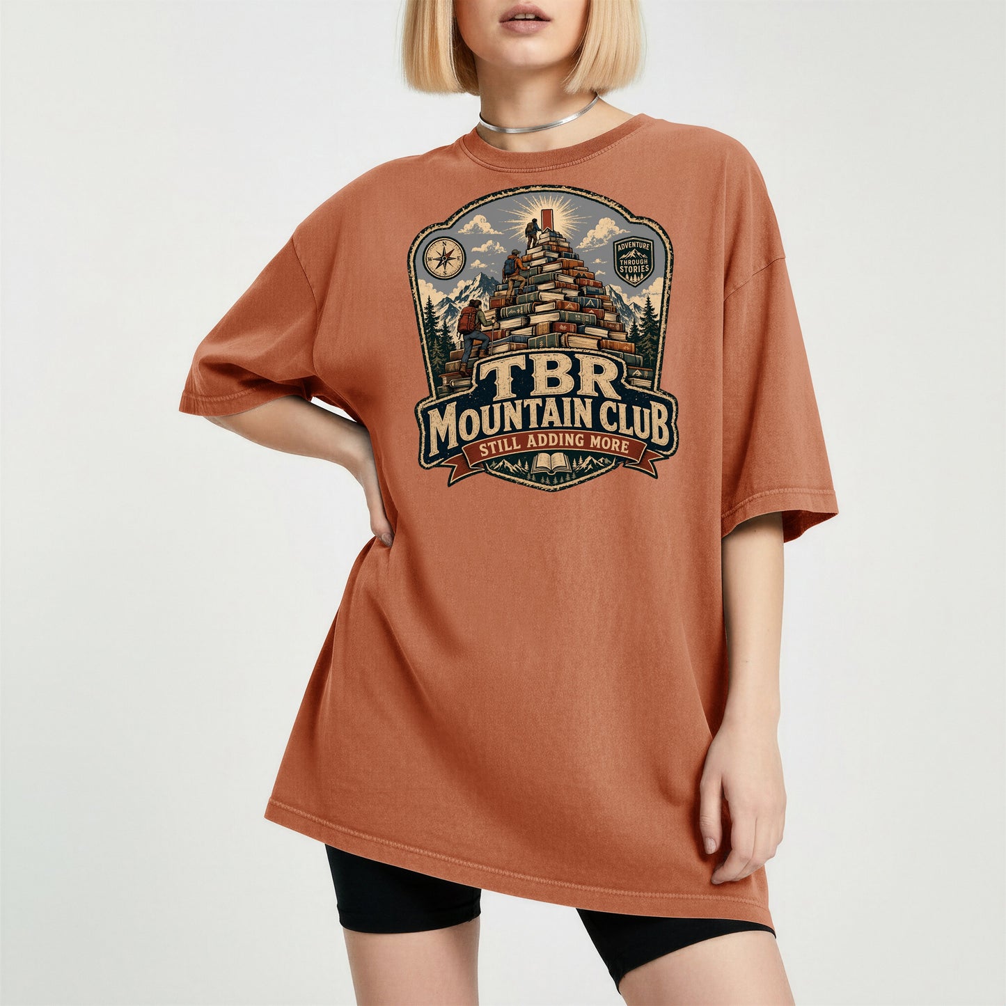 TBR Mountain Club — Funny Book Lover Tee