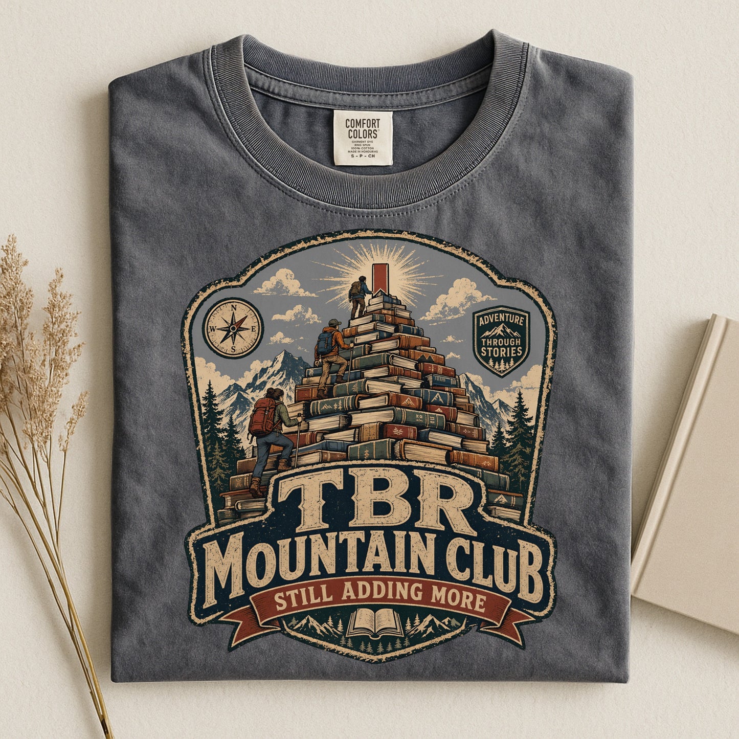 TBR Mountain Club — Funny Book Lover Tee