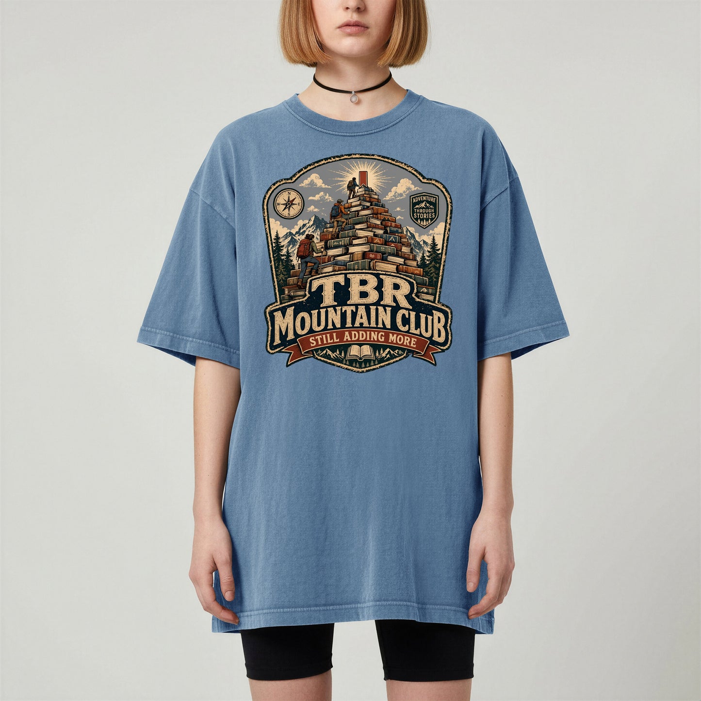 TBR Mountain Club — Funny Book Lover Tee