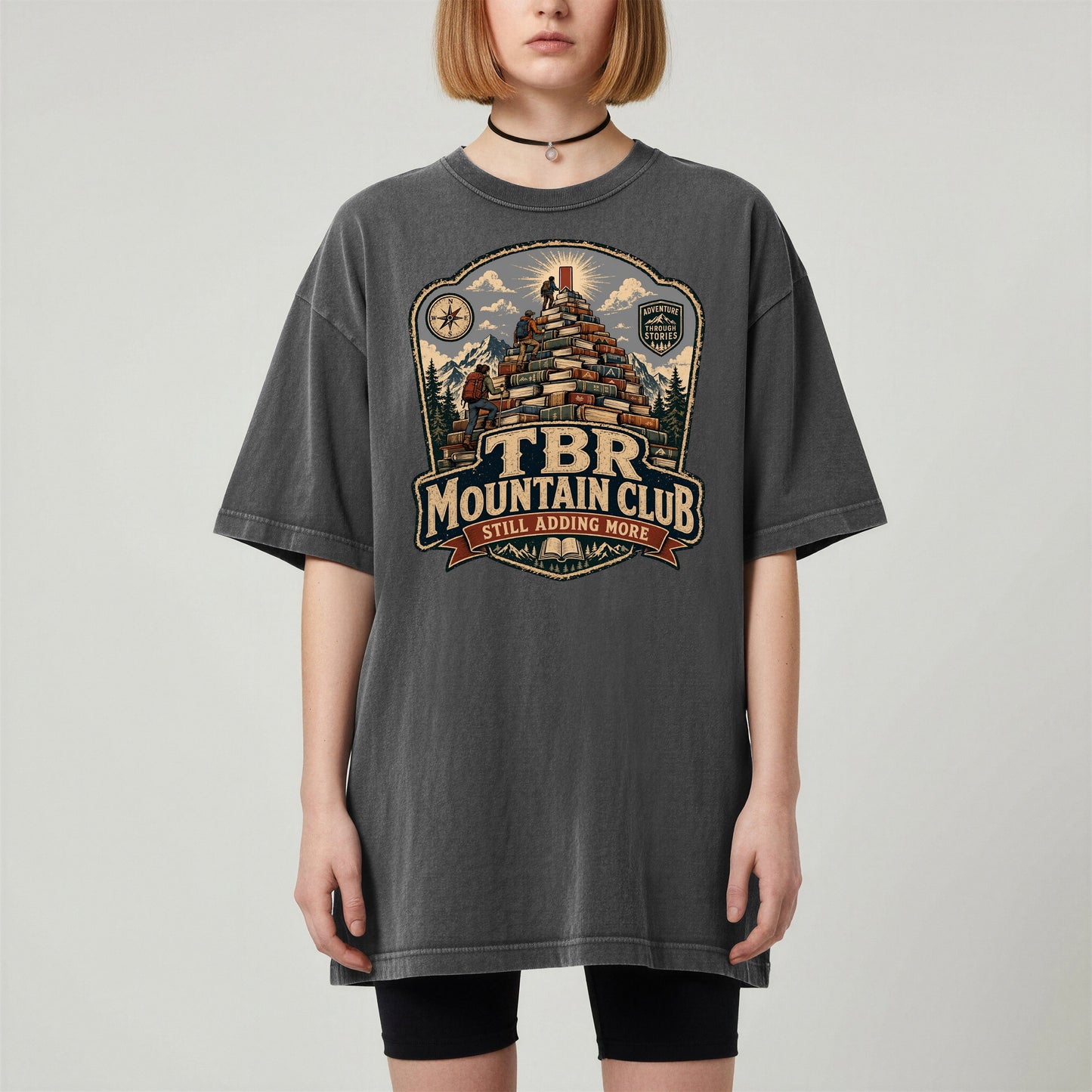 TBR Mountain Club — Funny Book Lover Tee