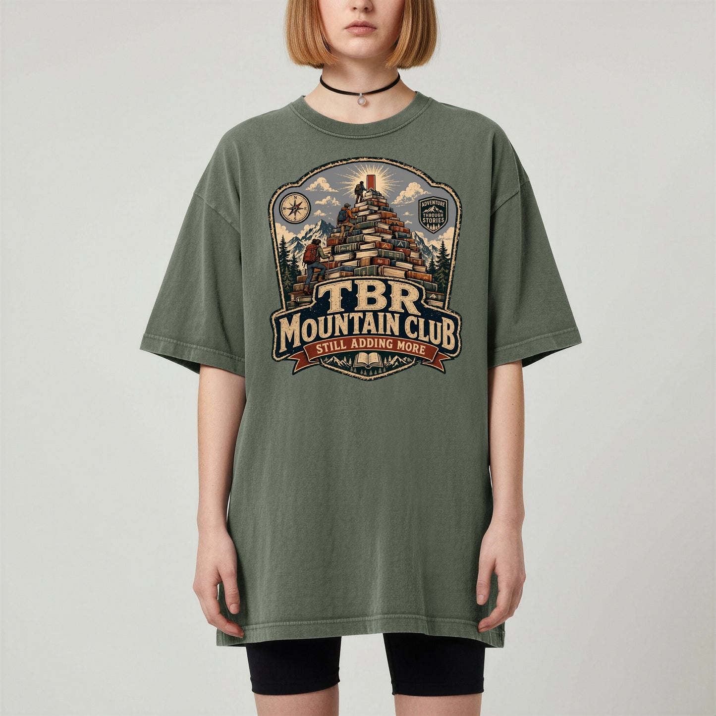 TBR Mountain Club — Funny Book Lover Tee