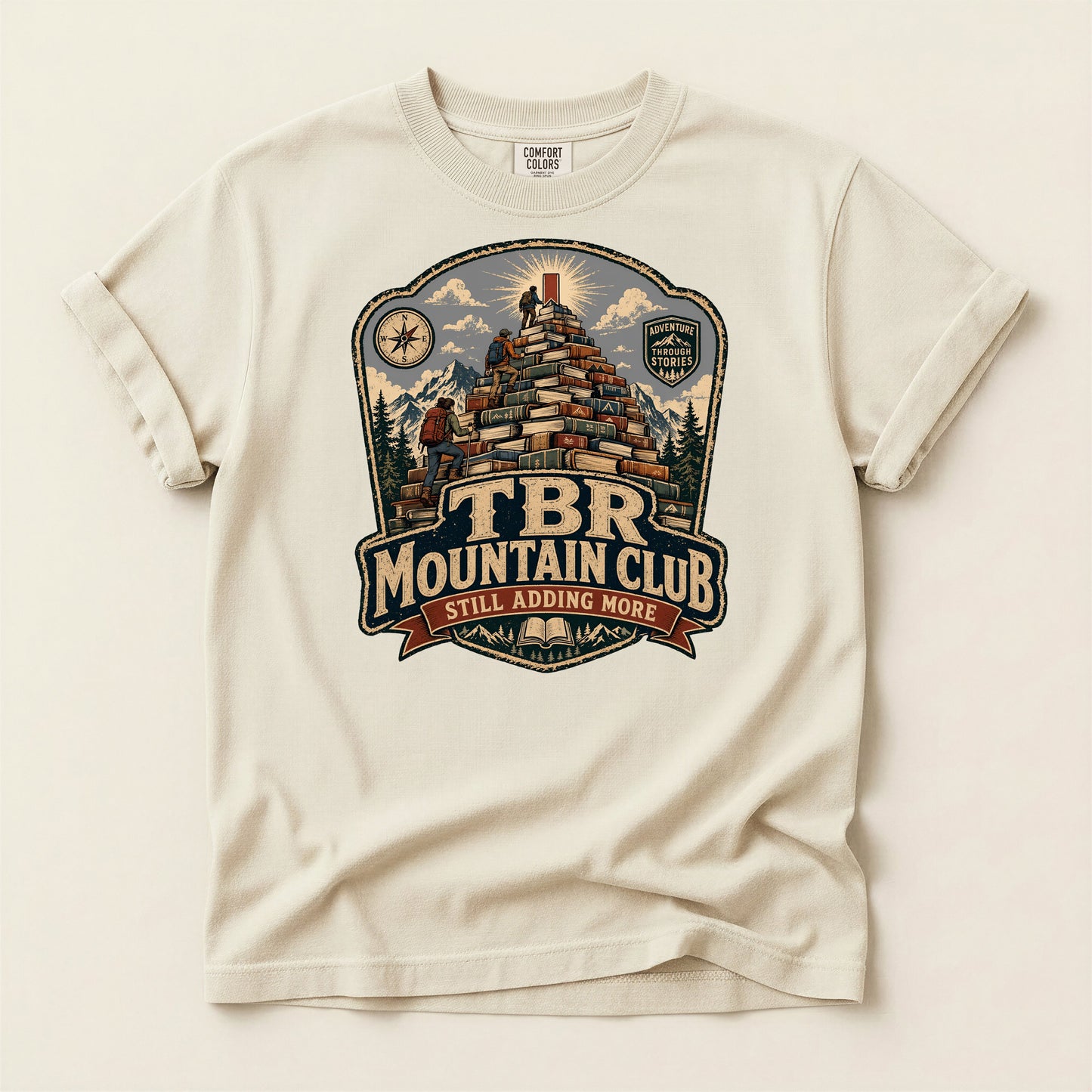 TBR Mountain Club — Funny Book Lover Tee