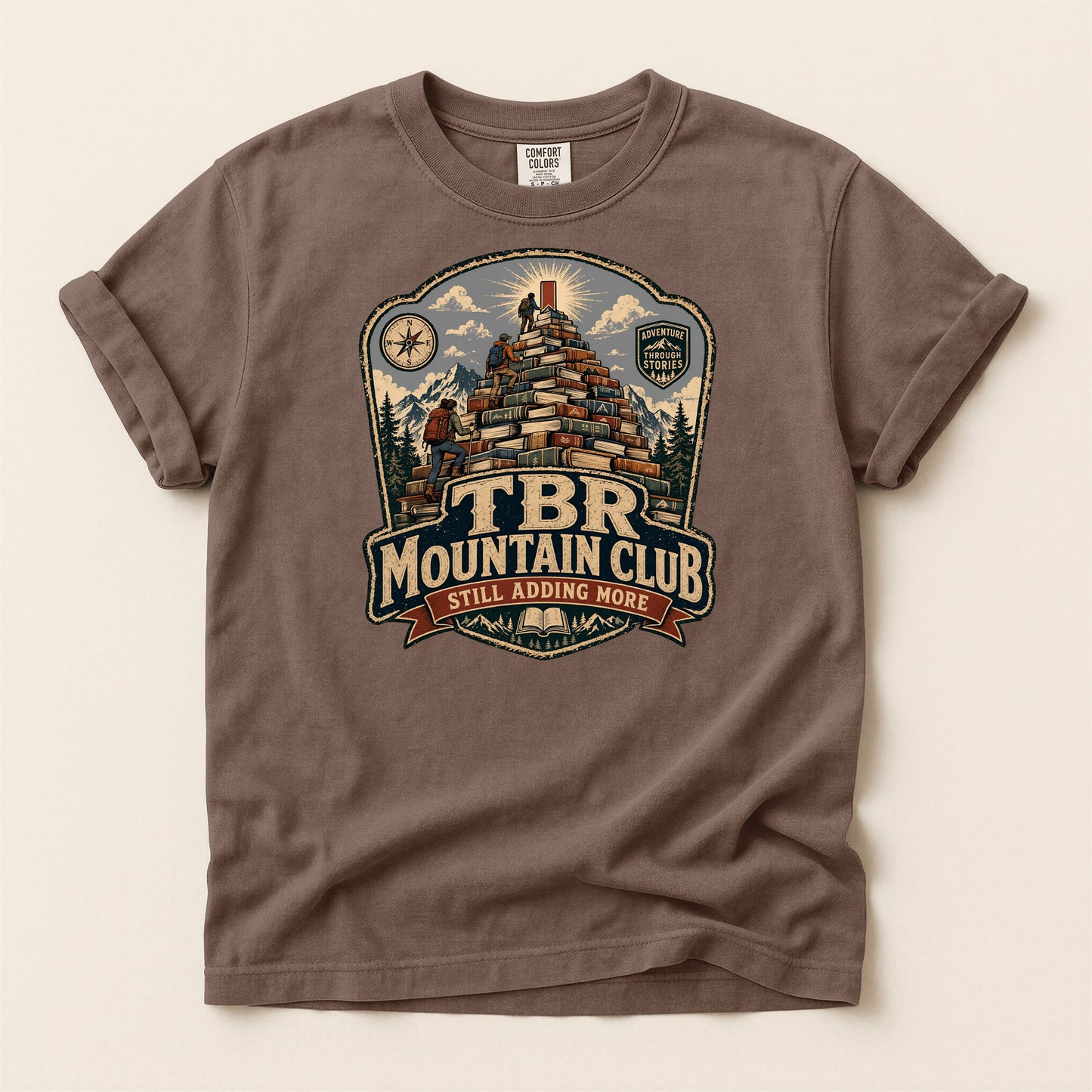 TBR Mountain Club — Funny Book Lover Tee