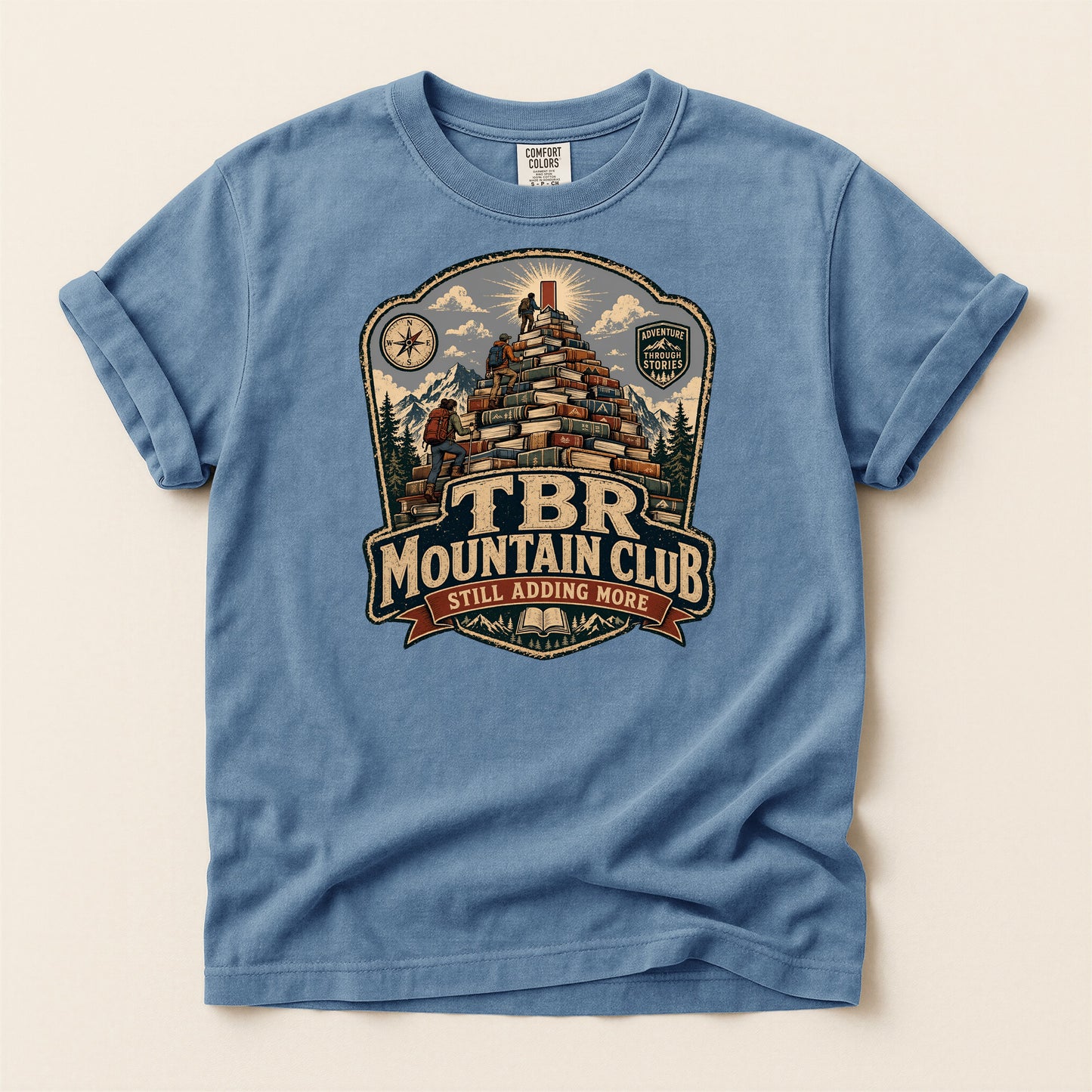 TBR Mountain Club — Funny Book Lover Tee