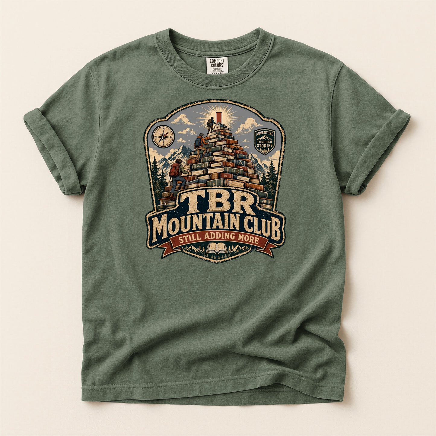 TBR Mountain Club — Funny Book Lover Tee