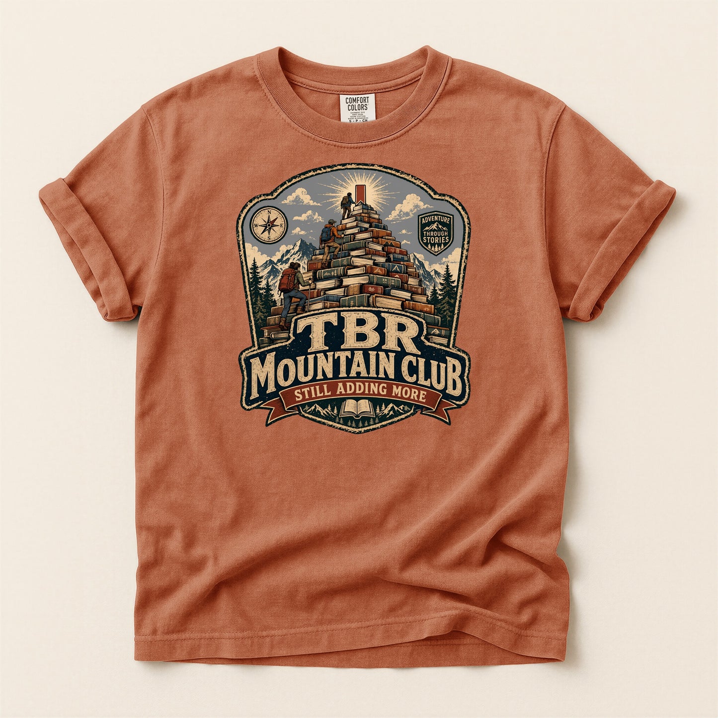 TBR Mountain Club — Funny Book Lover Tee