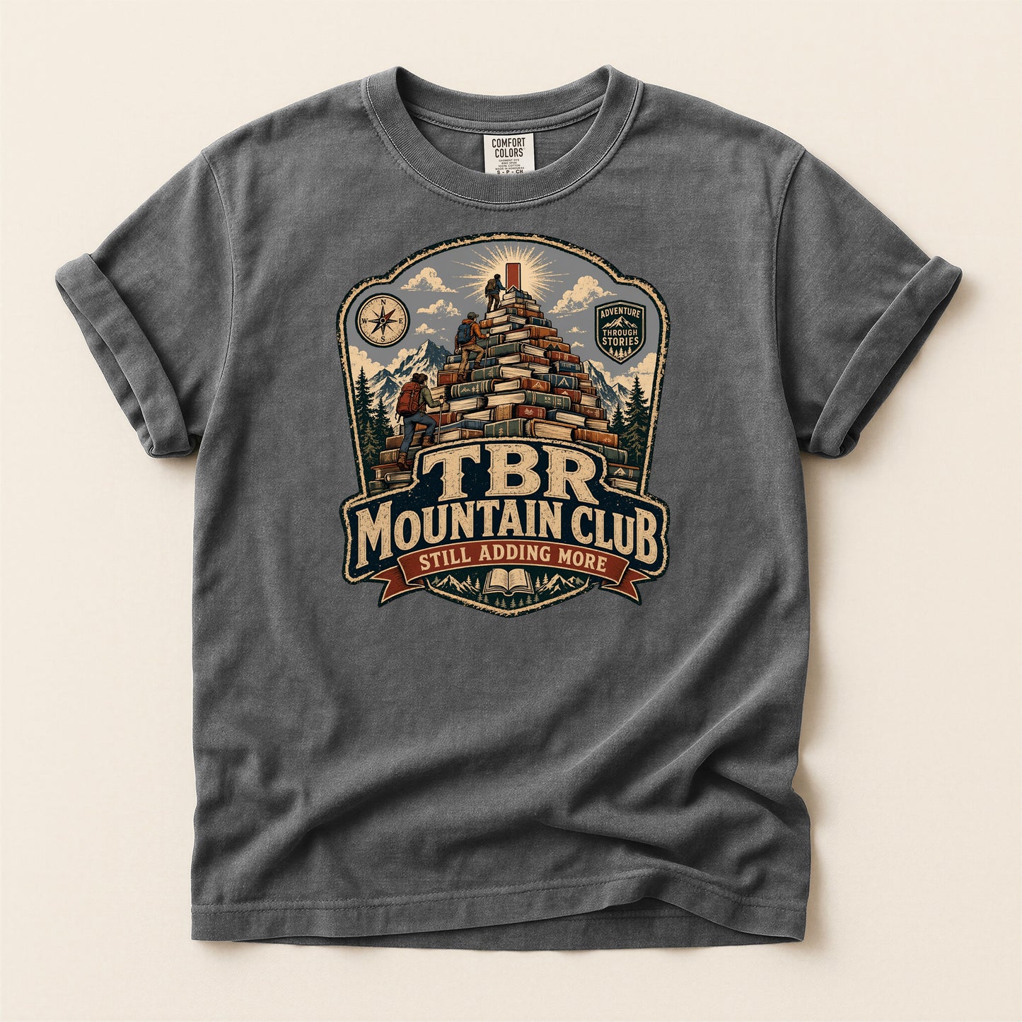 TBR Mountain Club — Funny Book Lover Tee