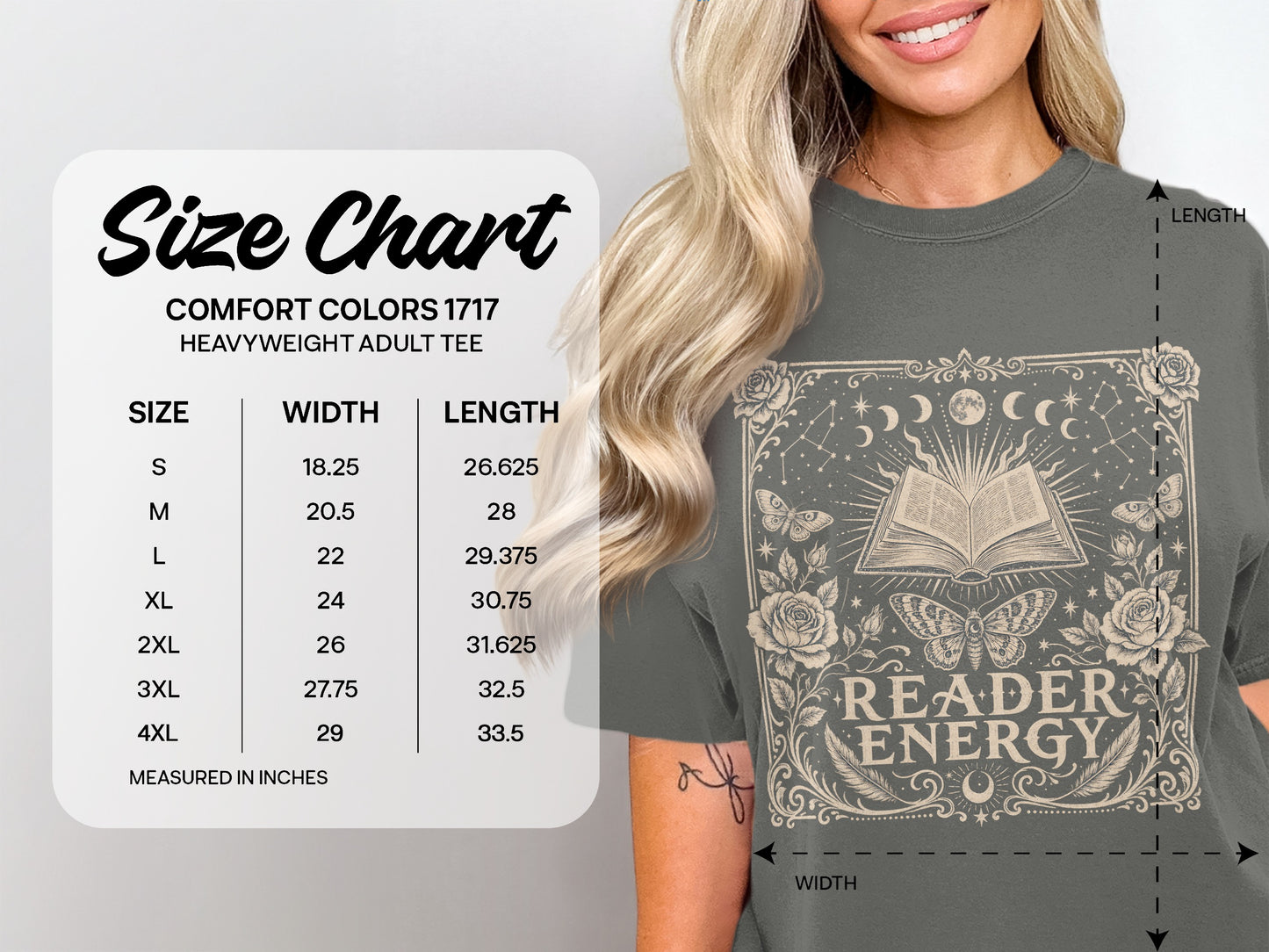 Reader Energy — Celestial Book Lover Tee