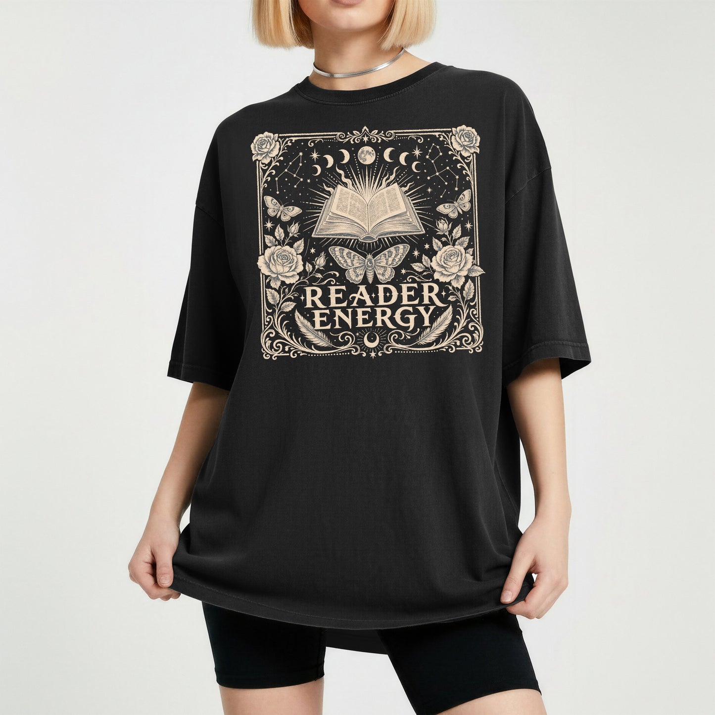 Reader Energy — Celestial Book Lover Tee