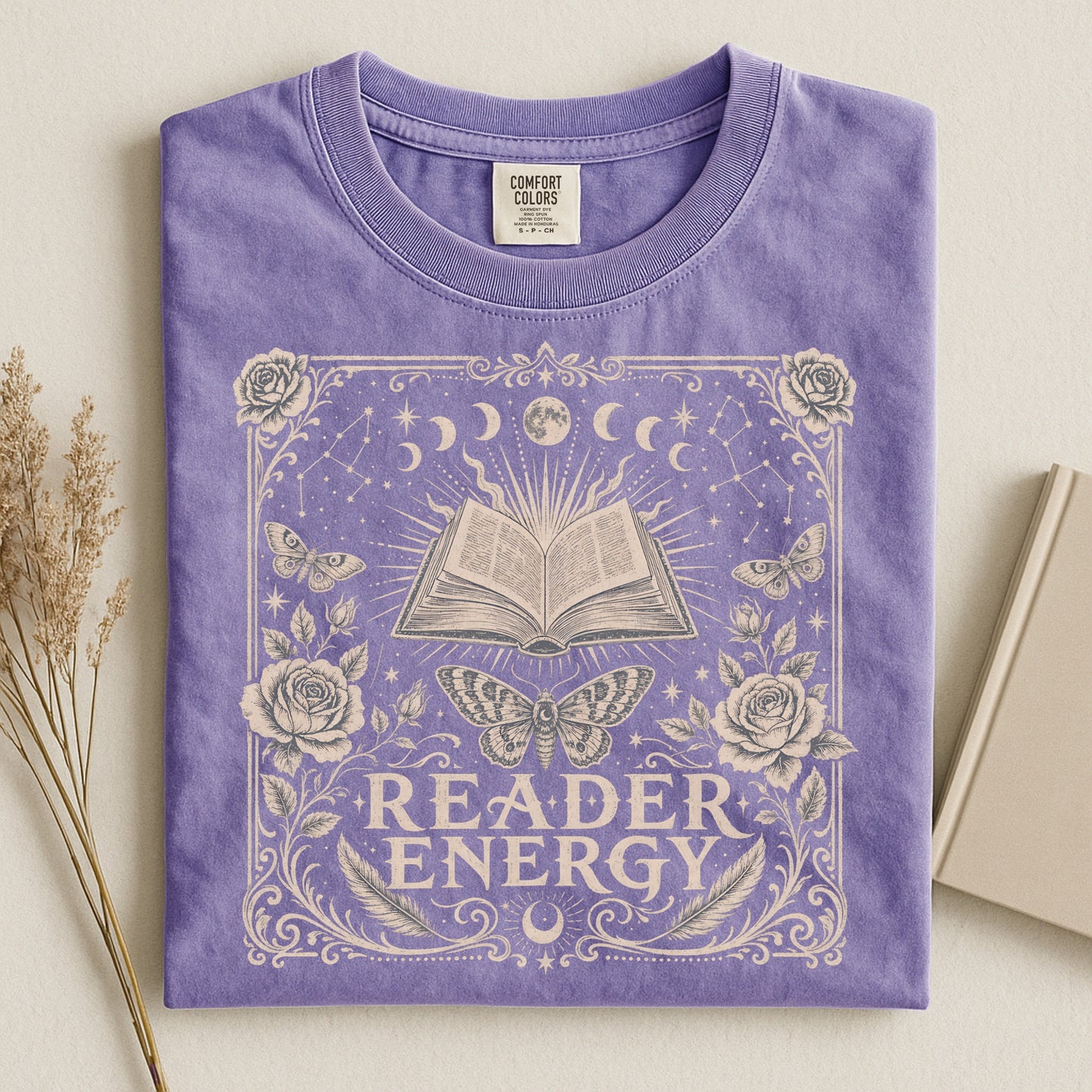 Reader Energy — Celestial Book Lover Tee