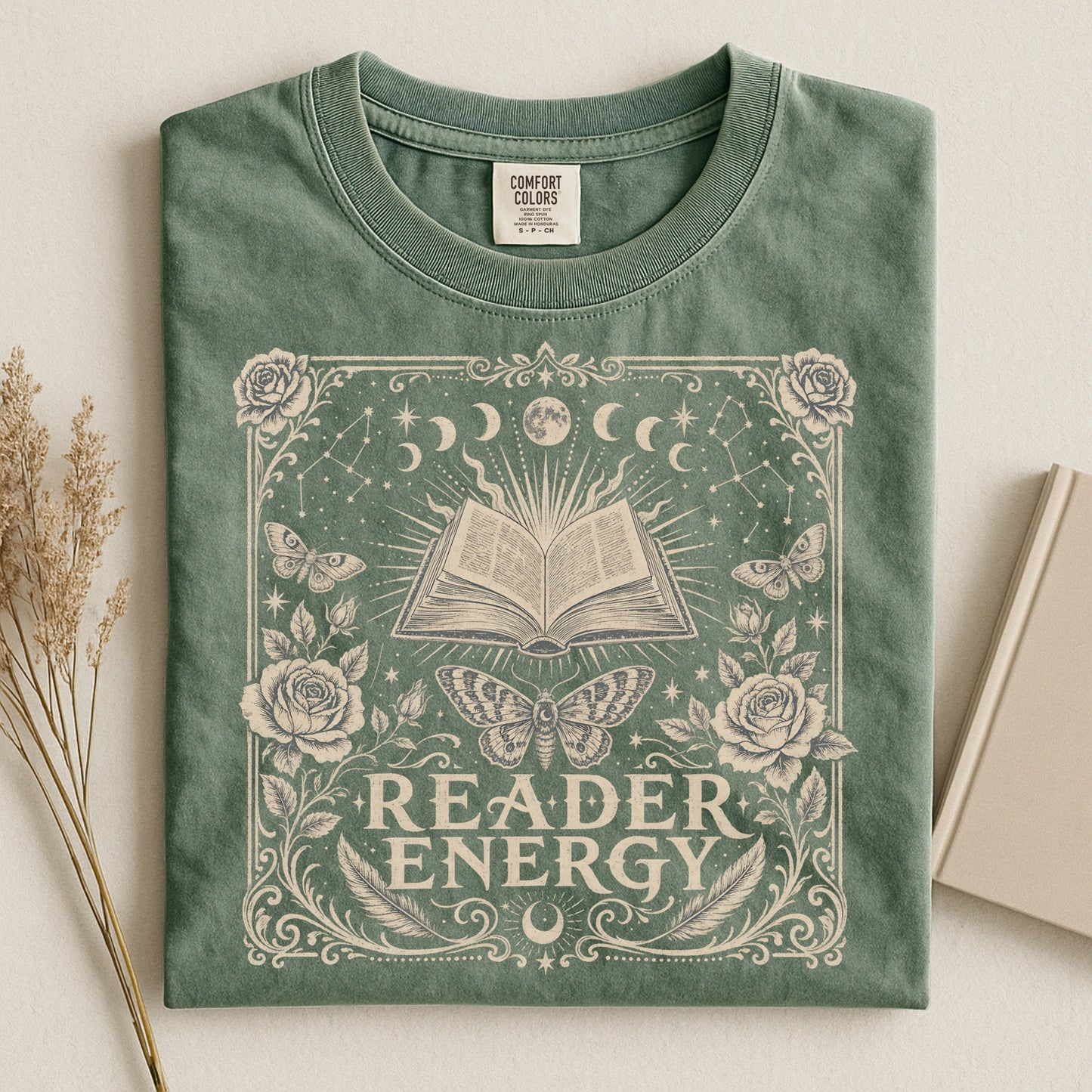 Reader Energy — Celestial Book Lover Tee