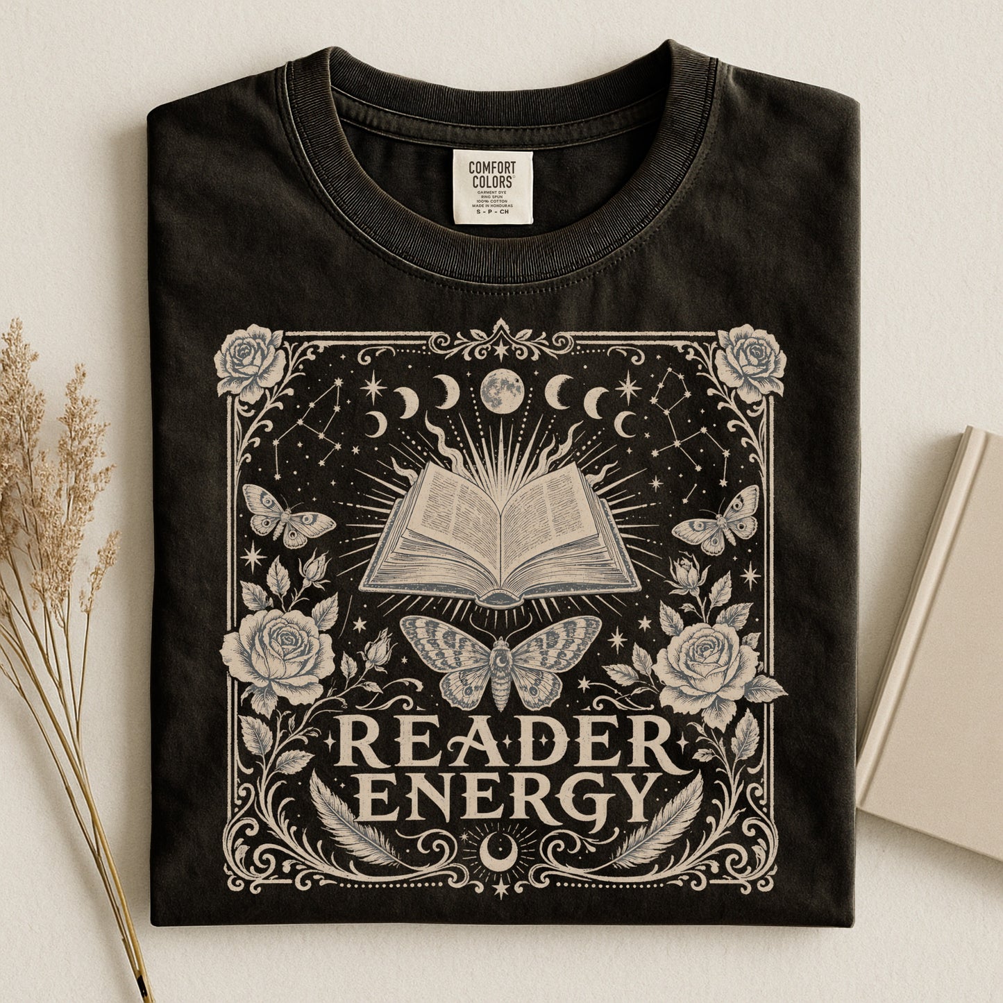 Reader Energy — Celestial Book Lover Tee