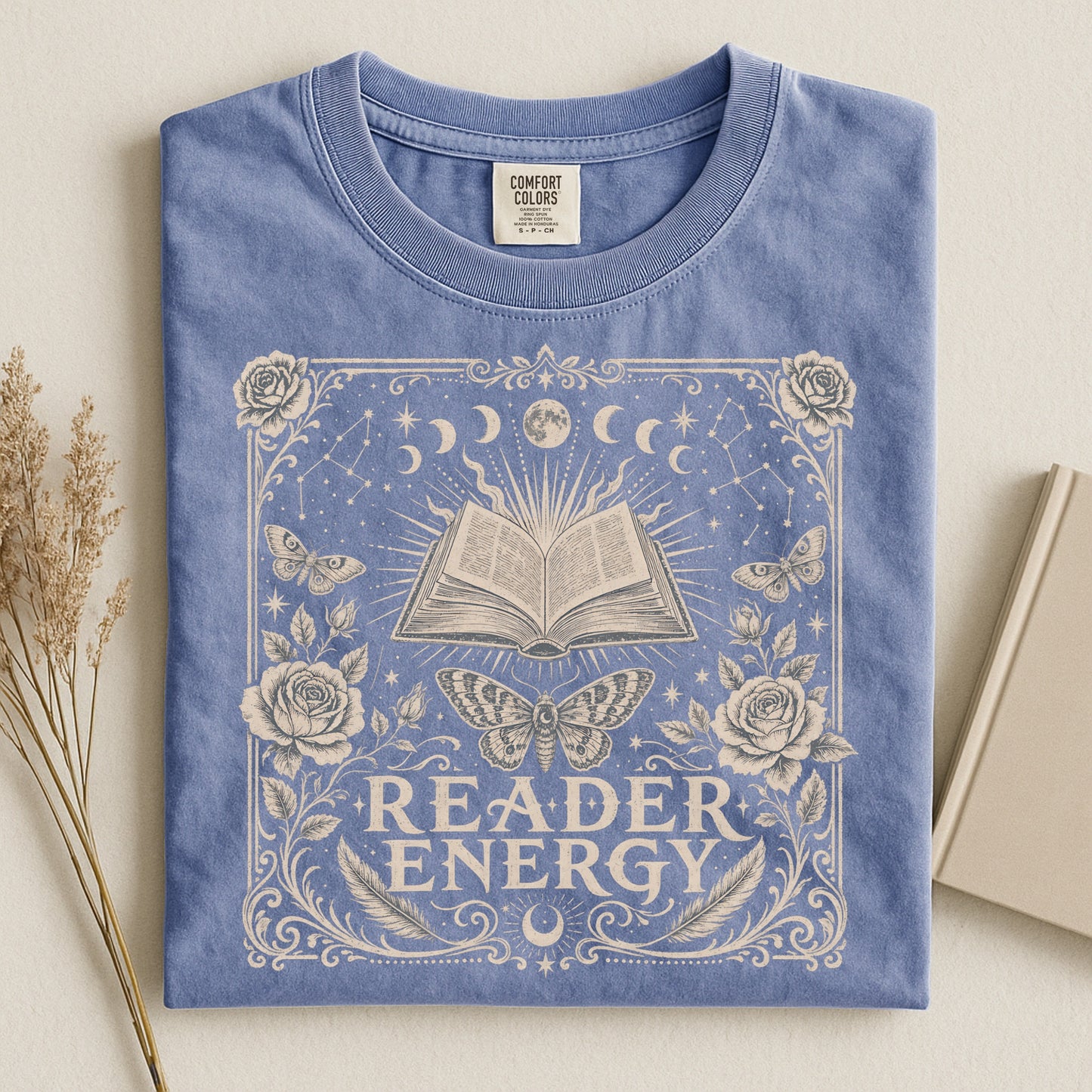 Reader Energy — Celestial Book Lover Tee