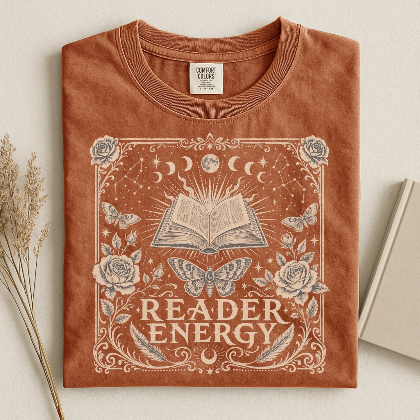 Reader Energy — Celestial Book Lover Tee