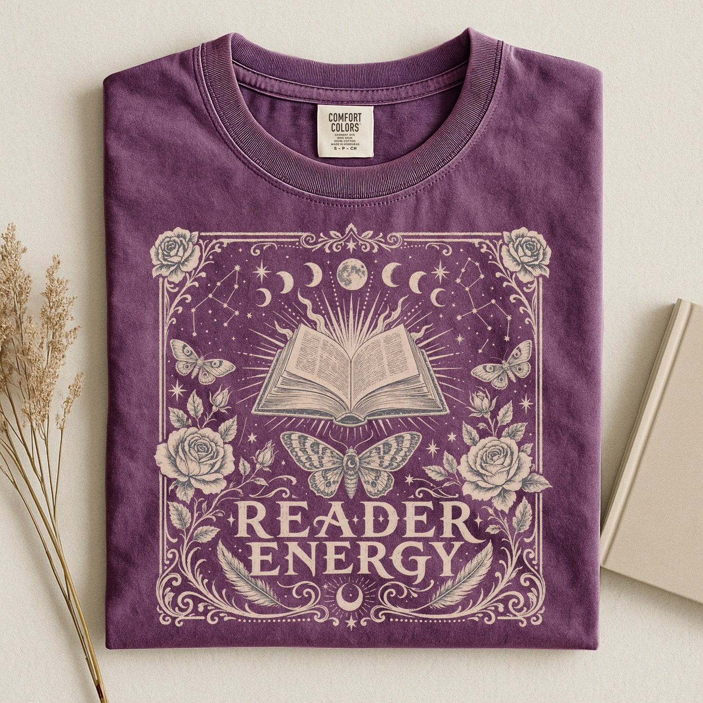 Reader Energy — Celestial Book Lover Tee
