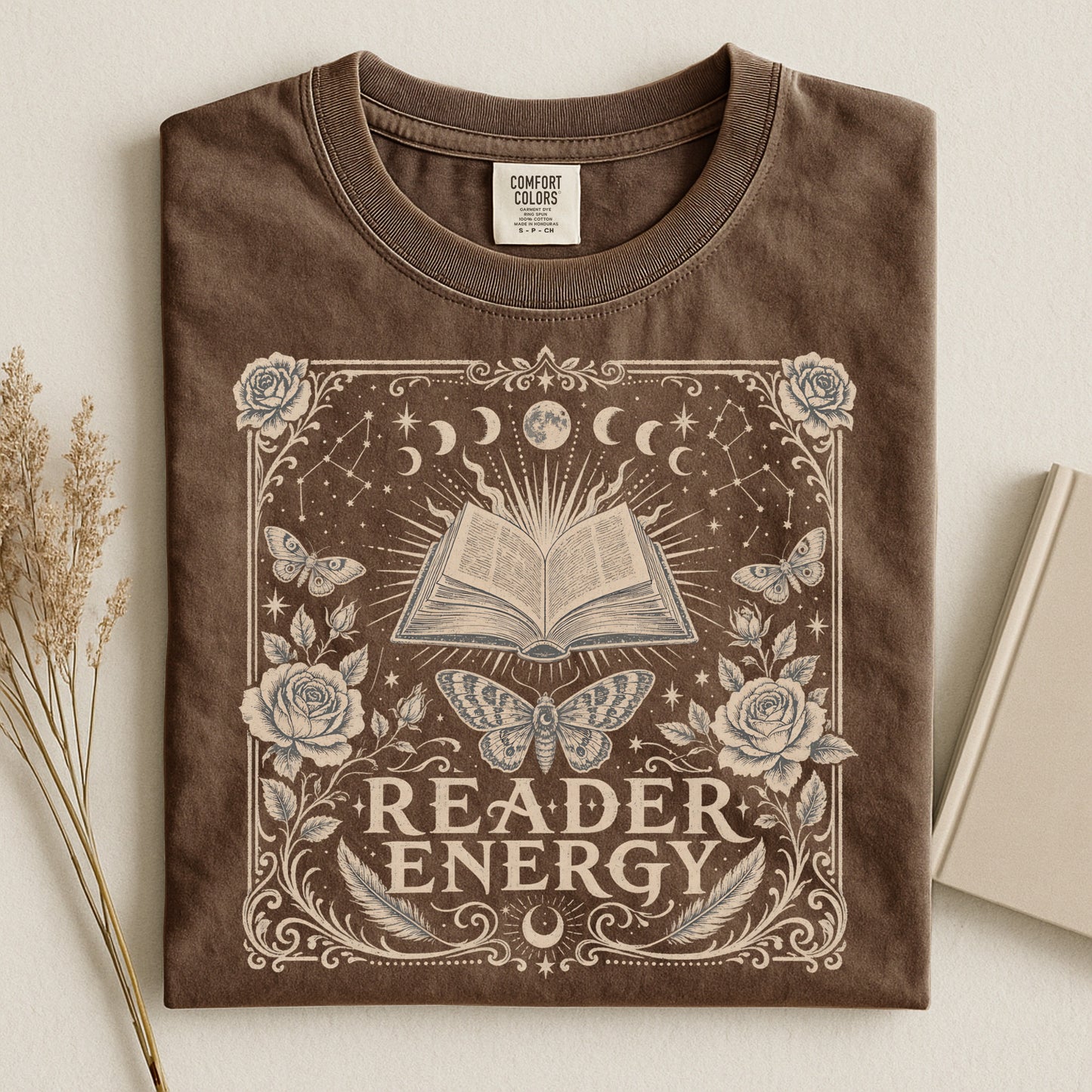 Reader Energy — Celestial Book Lover Tee
