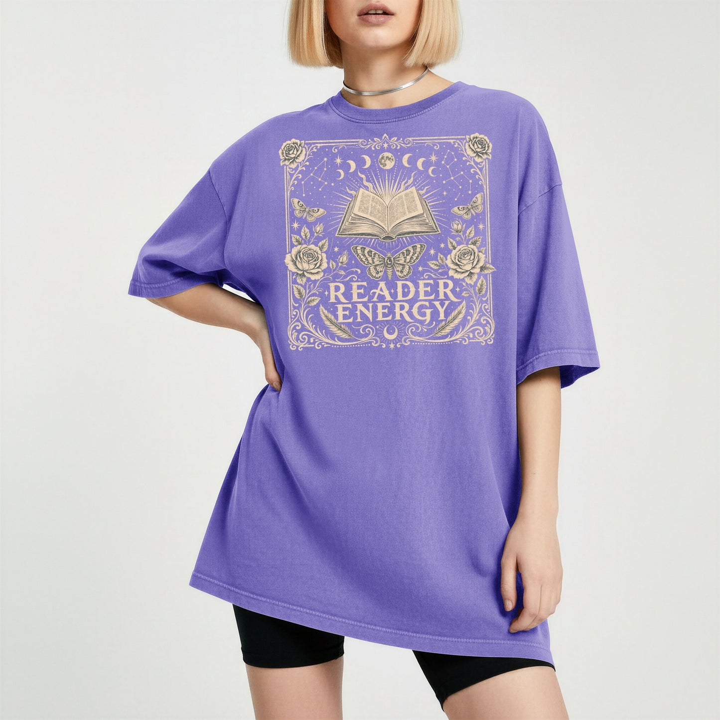 Reader Energy — Celestial Book Lover Tee