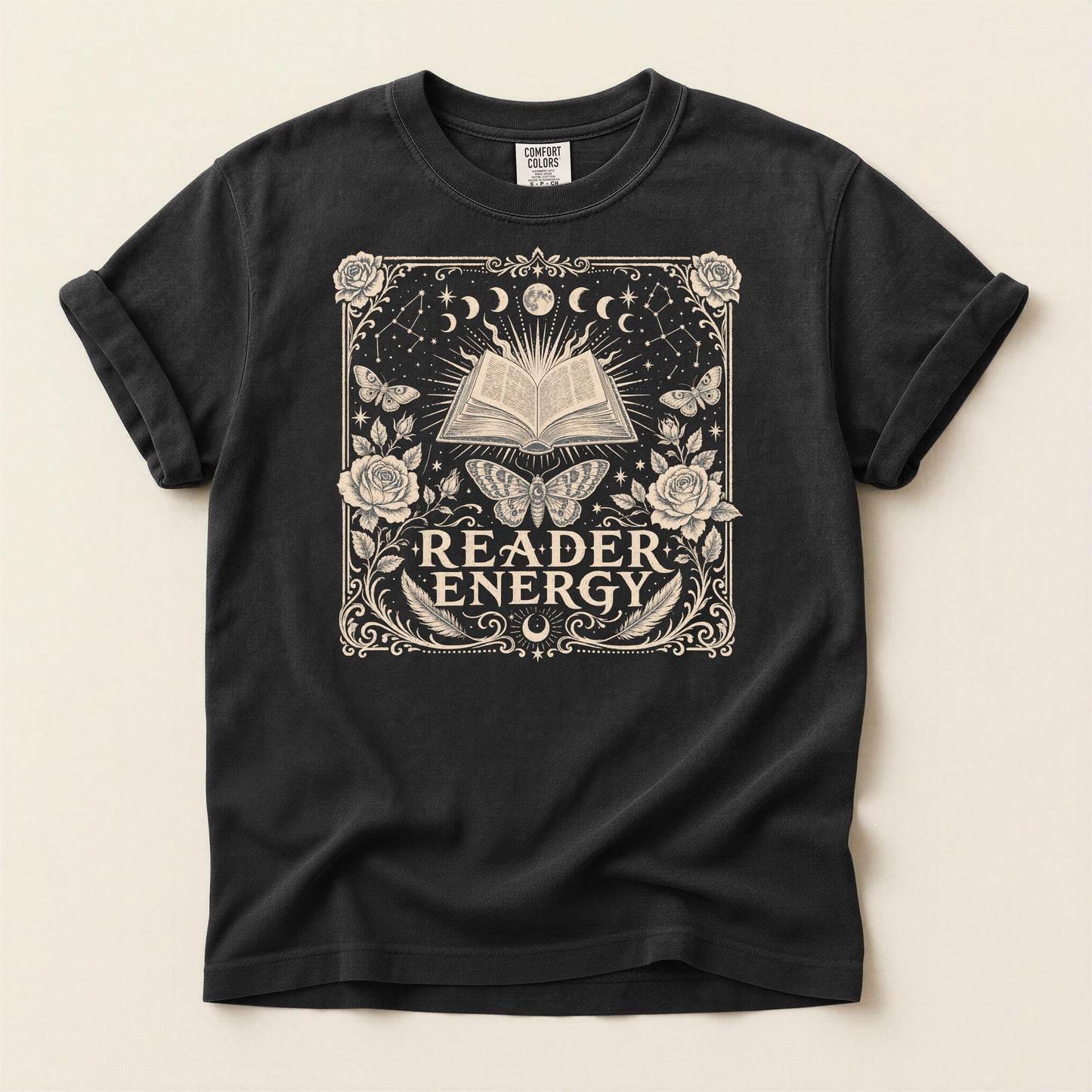 Reader Energy — Celestial Book Lover Tee