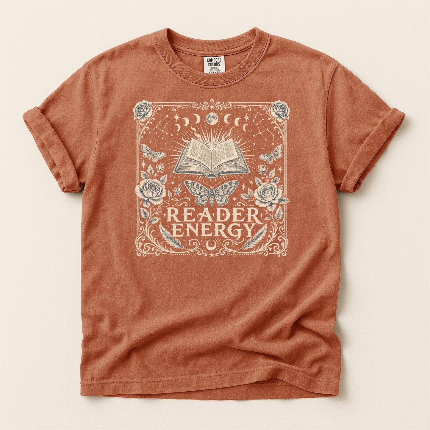Reader Energy — Celestial Book Lover Tee
