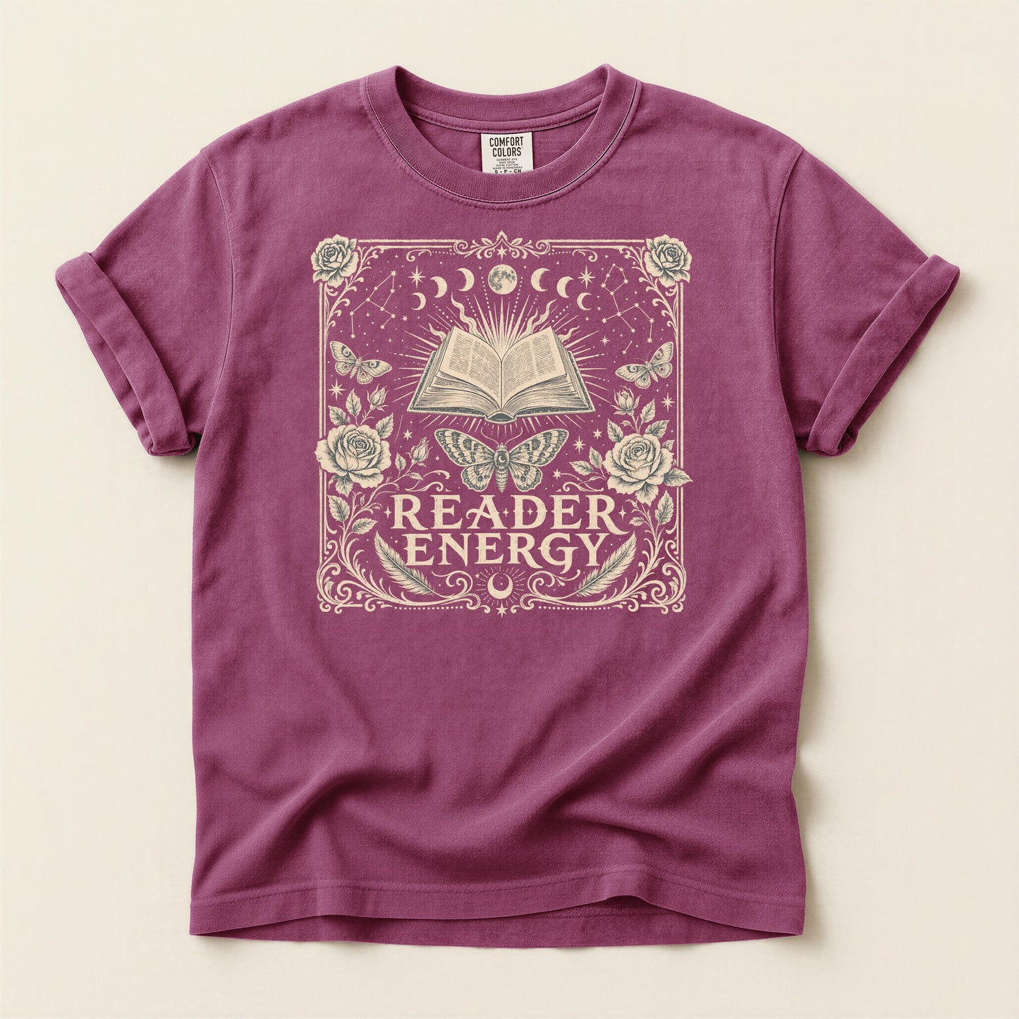 Reader Energy — Celestial Book Lover Tee