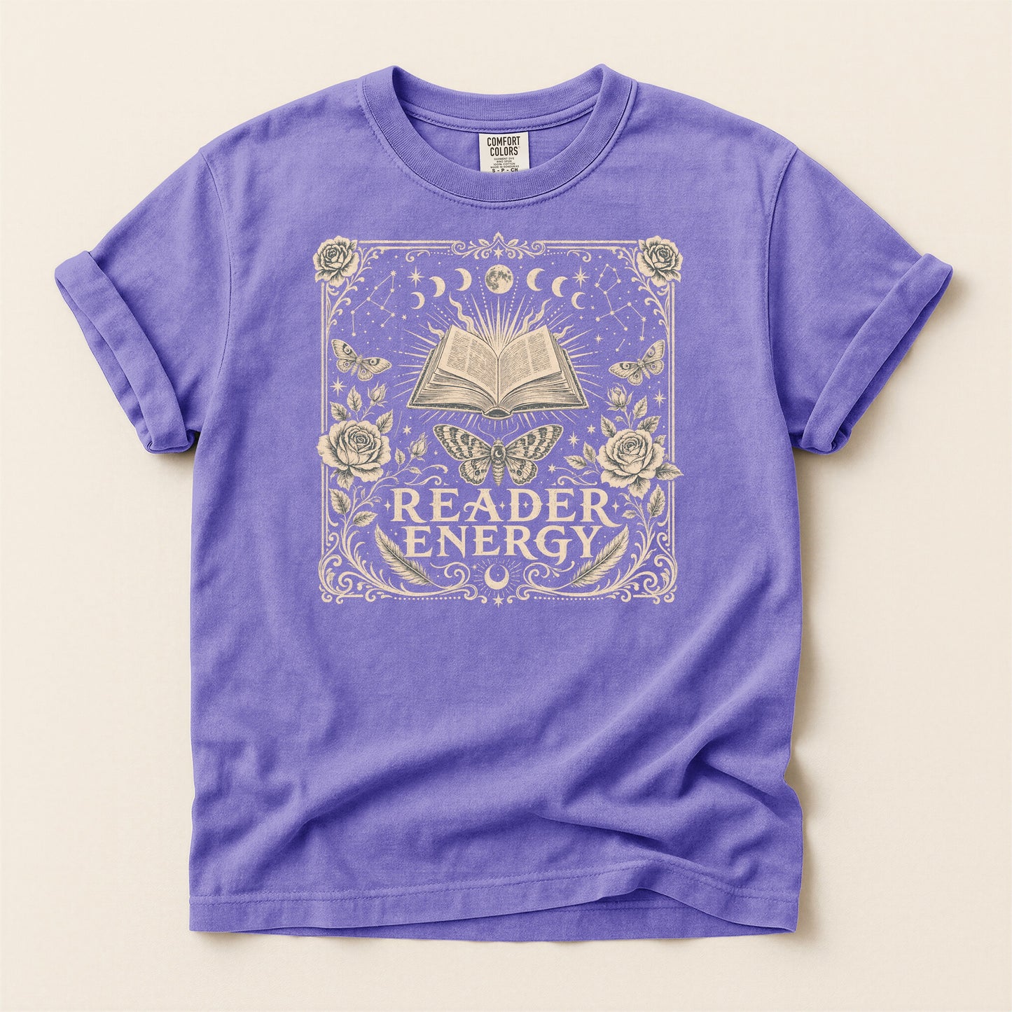 Reader Energy — Celestial Book Lover Tee